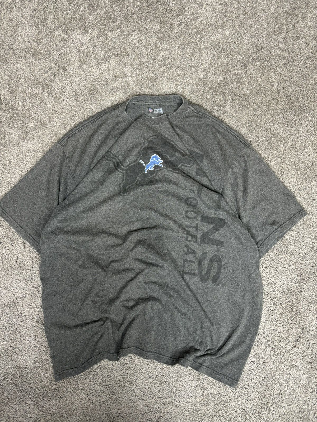 NFL Gray detroit lions nfl team apparel tshirt Size US XL / EU 56 / 4 - 1 Thumbnail
