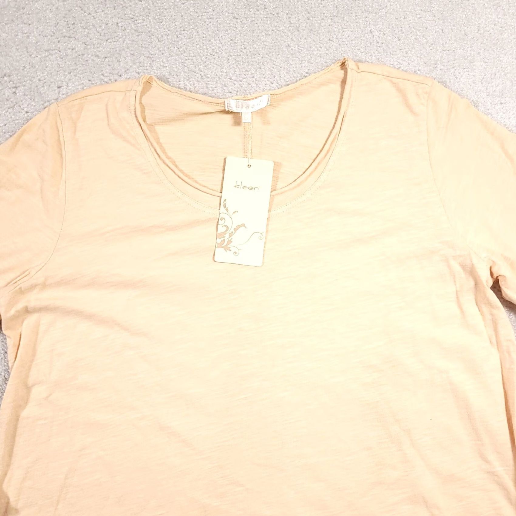Vintage Kleen Shirt Women's M Peach Oversized Long Sleeve Round Neck Shirt Sweater Pullover Casual Knit Size M / US 6-8 / IT 42-44 - 3 Thumbnail