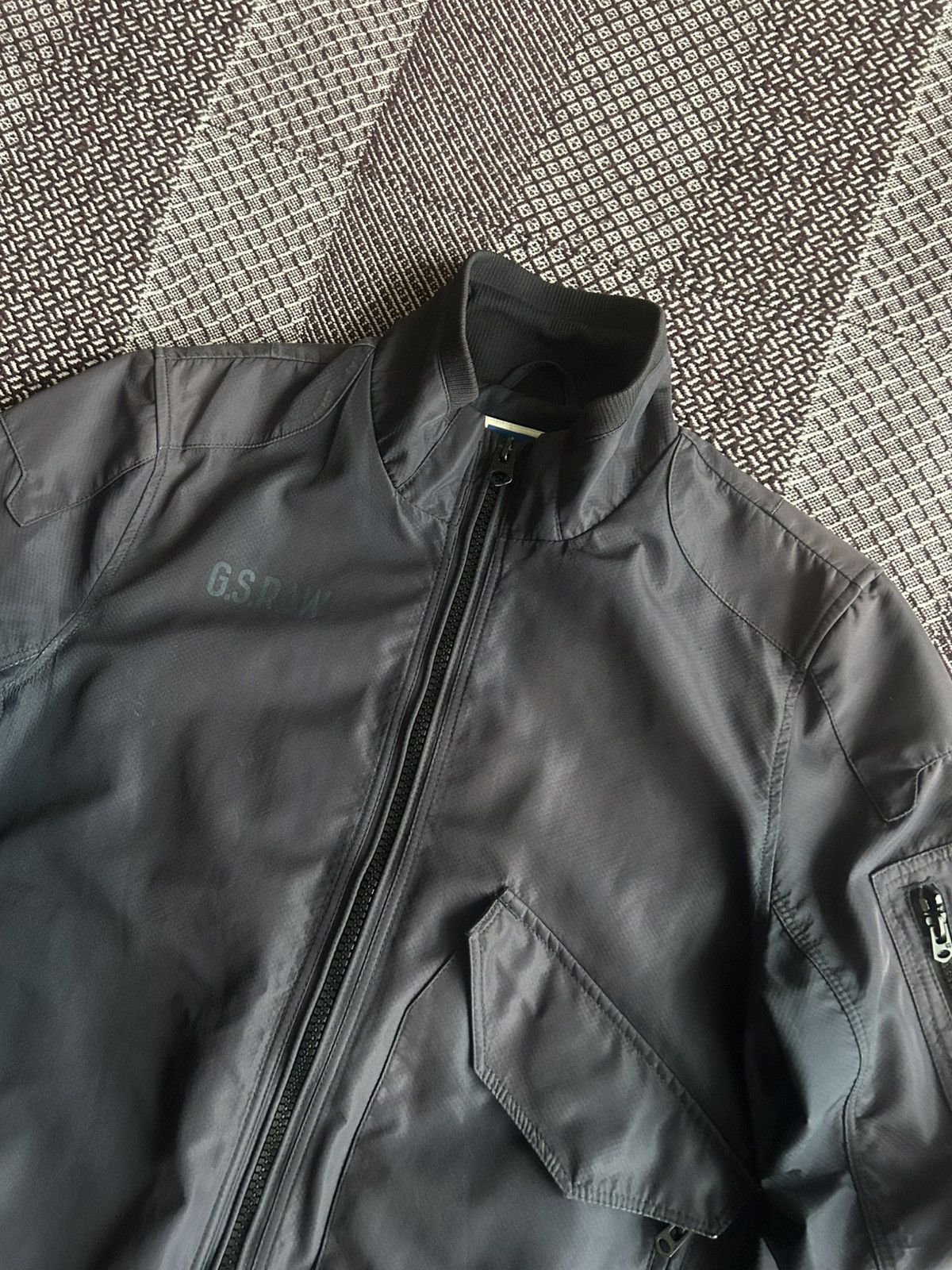 G-Star G-Star Raw Denim Sports Conway Bomber Jacket Faded Size L Size US L / EU 52-54 / 3 - 3 Thumbnail