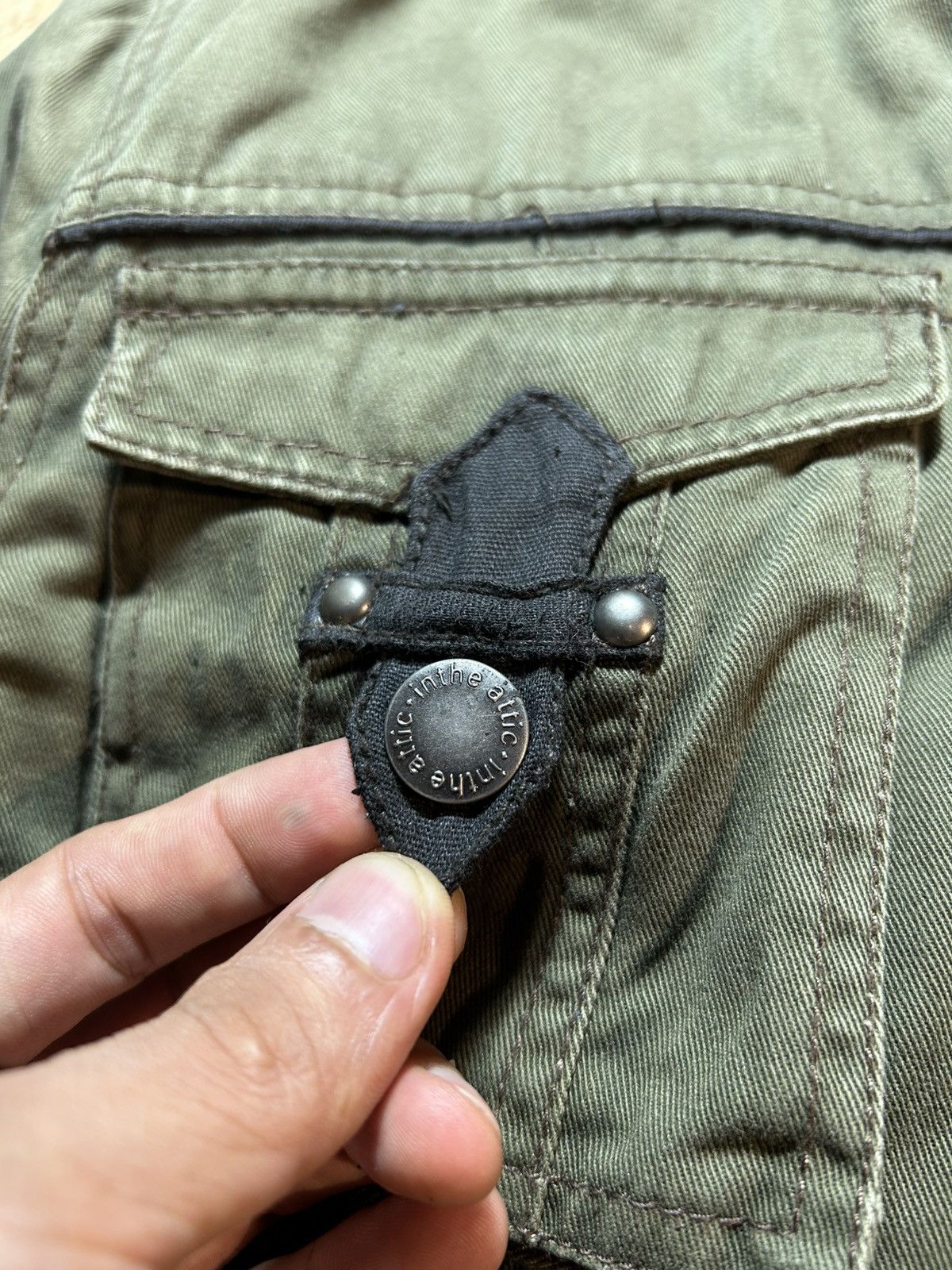 In The Attic In The Attic Olive Green Military Style Jacket Size US M / EU 48-50 / 2 - 4 Thumbnail