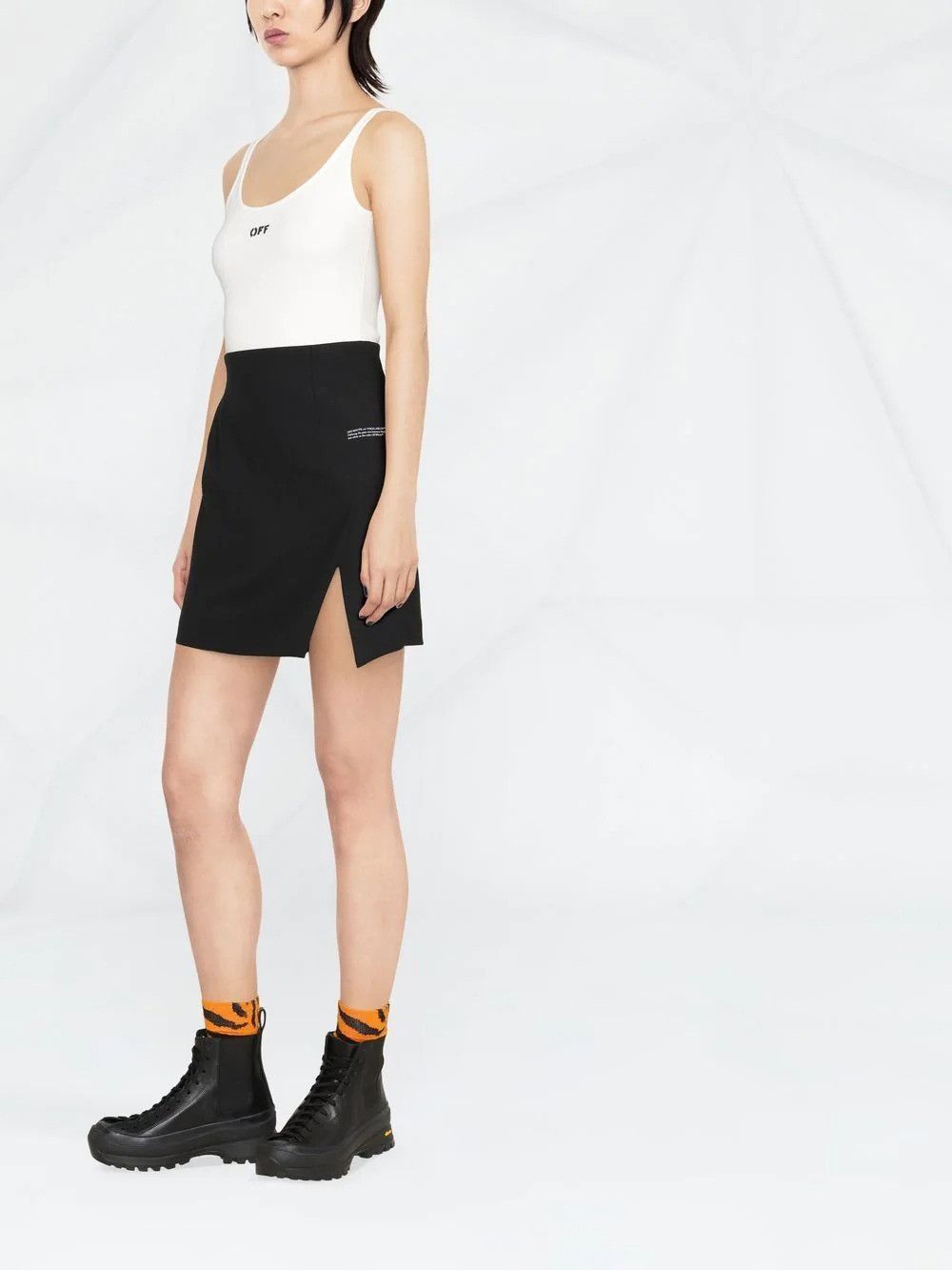 Off-White o1gr1nt0325 Off Stamp Scoop-Neck Tank Top in White Size XS / US 0-2 / IT 36-38 - 3 Thumbnail