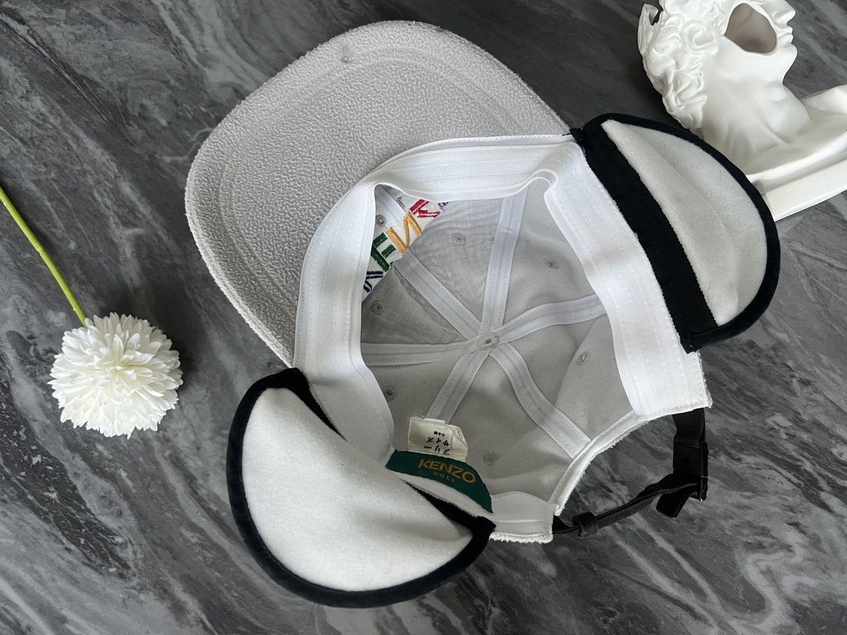 Kenzo Kenzo : Golf Puffy Trapper Hat Cap Grey Rainbow Font Size ONE SIZE - 3 Thumbnail