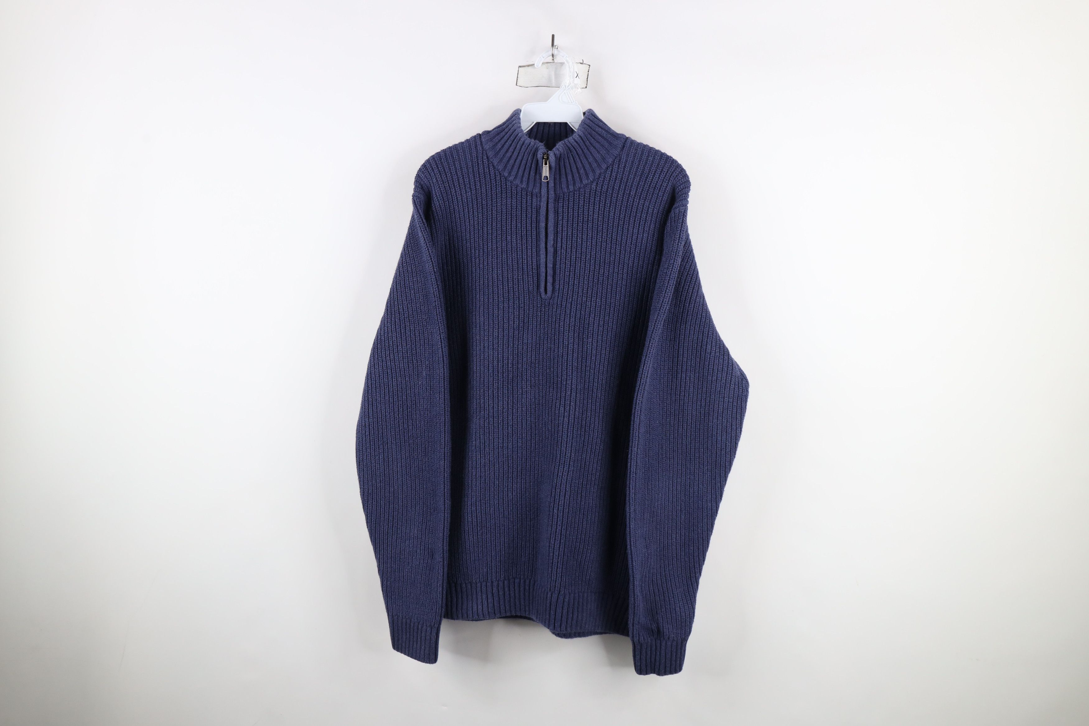 Duluth Trading Company × Vintage Duluth Trading Co Heavyweight Ribbed Knit Half Zip Sweater Size US L / EU 52-54 / 3 - 1 Thumbnail