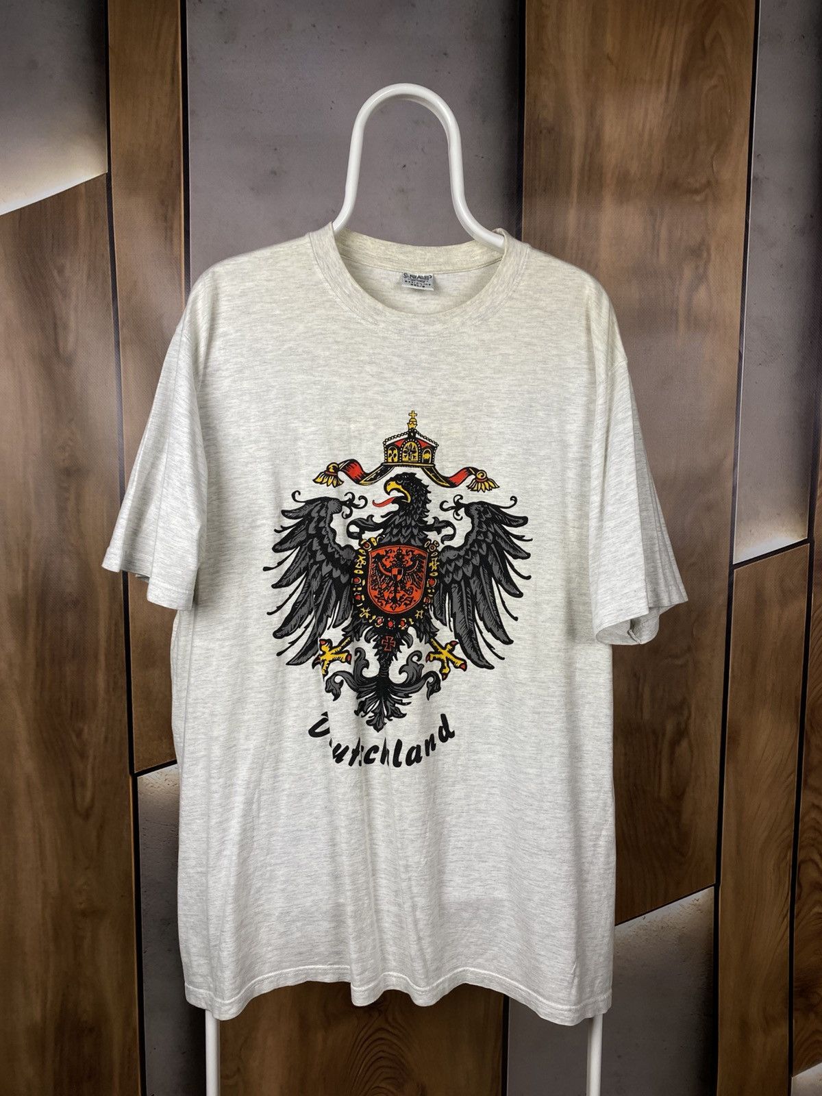 Vintage 🦅Vintage 90s T-Shirt Deutschland VTG Eagle Football Tee 🦅 Size US XXL / EU 58 / 5 - 1 Thumbnail