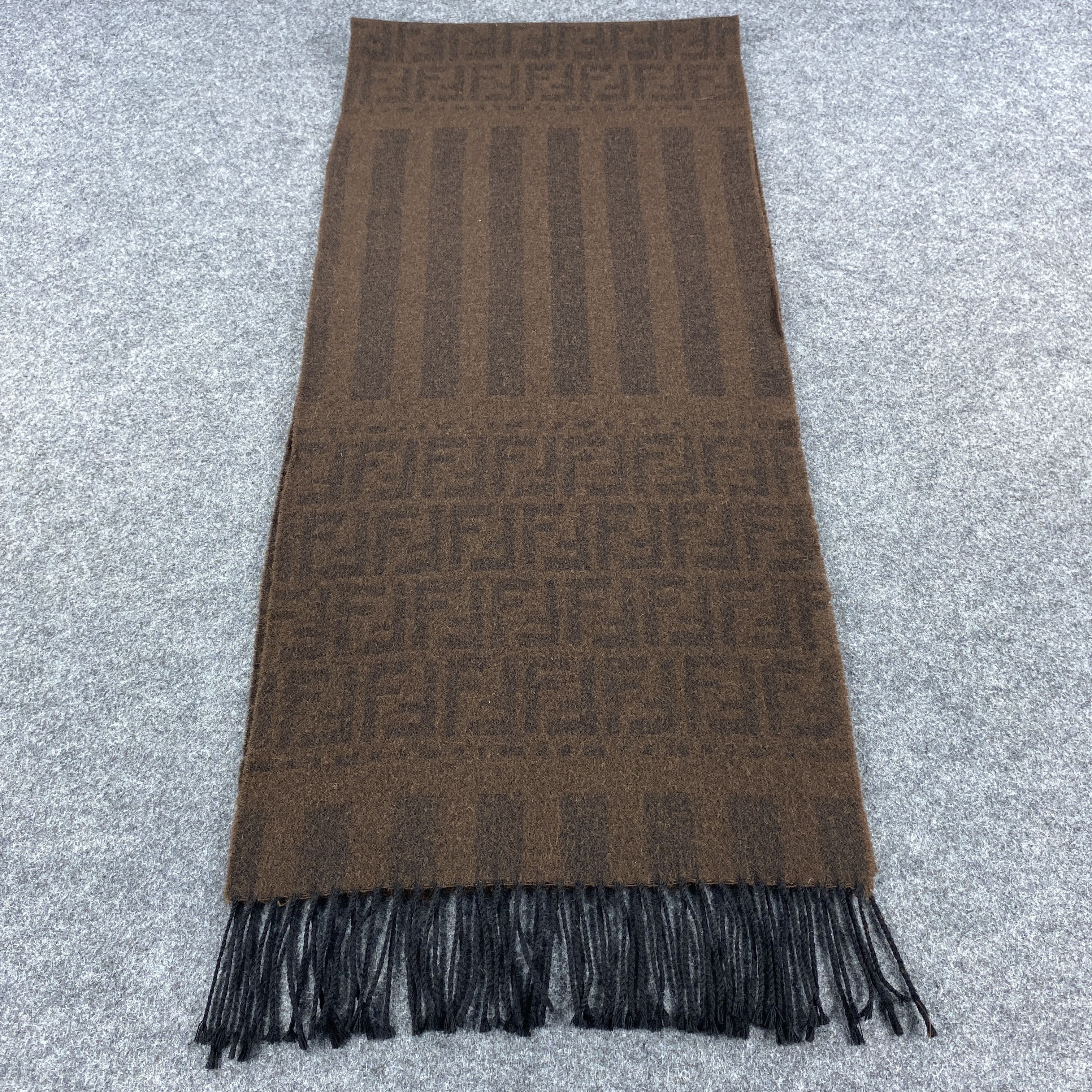 Fendi × Vintage GF10664 Fendi Checkerboard Scarf Neck Wear Muffler Size ONE SIZE - 4 Thumbnail