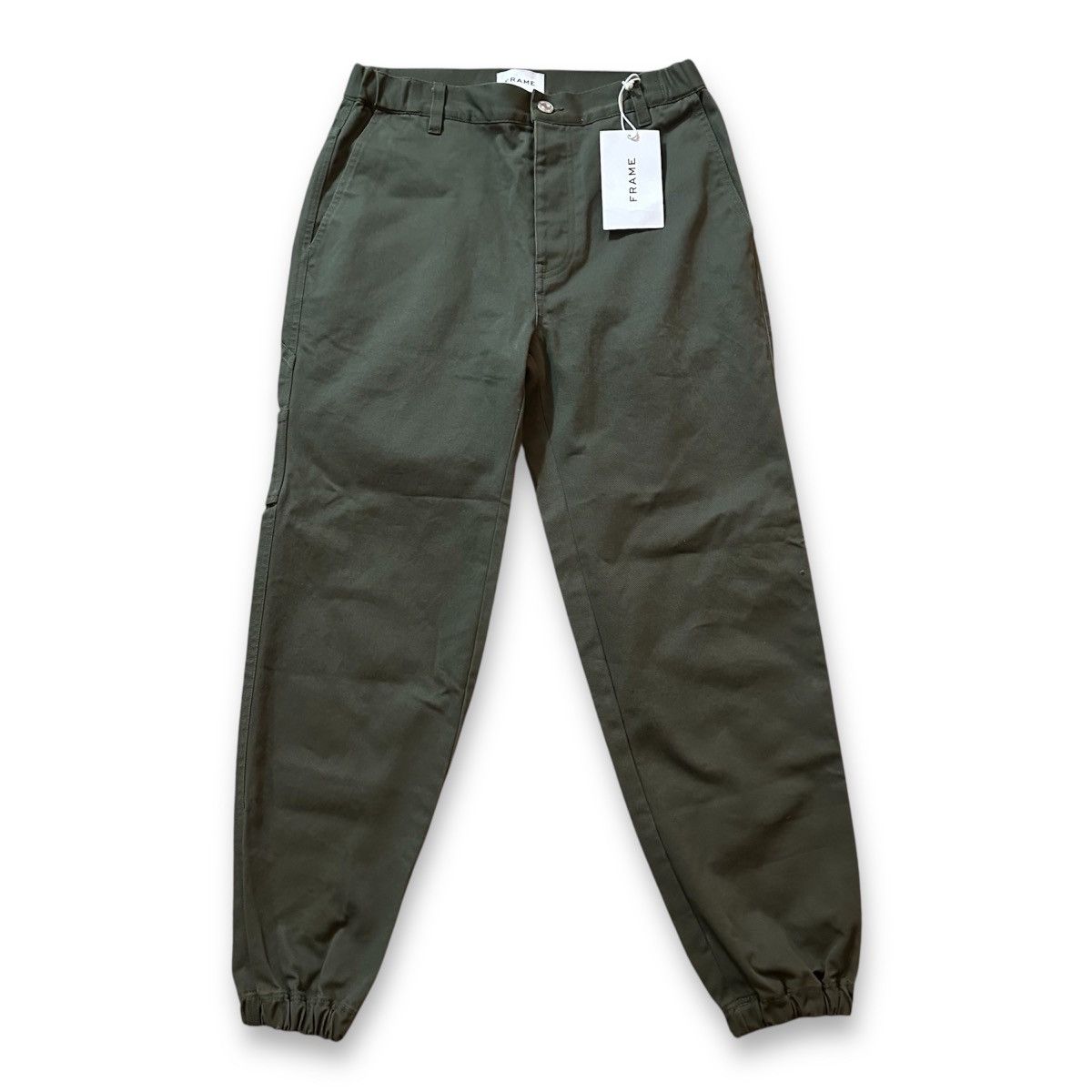 Frame NWT FRAME Men’s Active Denim Jogger Military Green Size US 29 - 1 Thumbnail