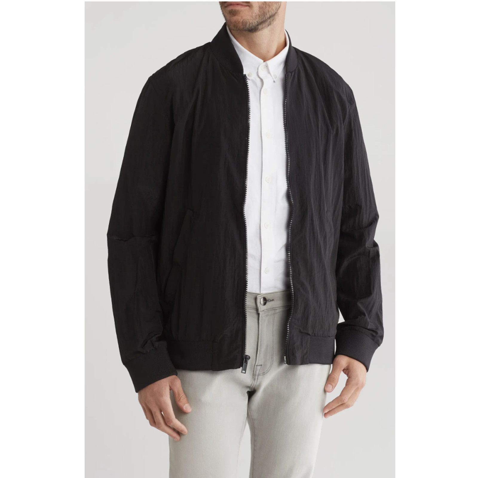 Slate & Stone Slate & Stone Nylon Ripstop Bomber Jacket Black size XL New Size US XL / EU 56 / 4 - 2 Thumbnail