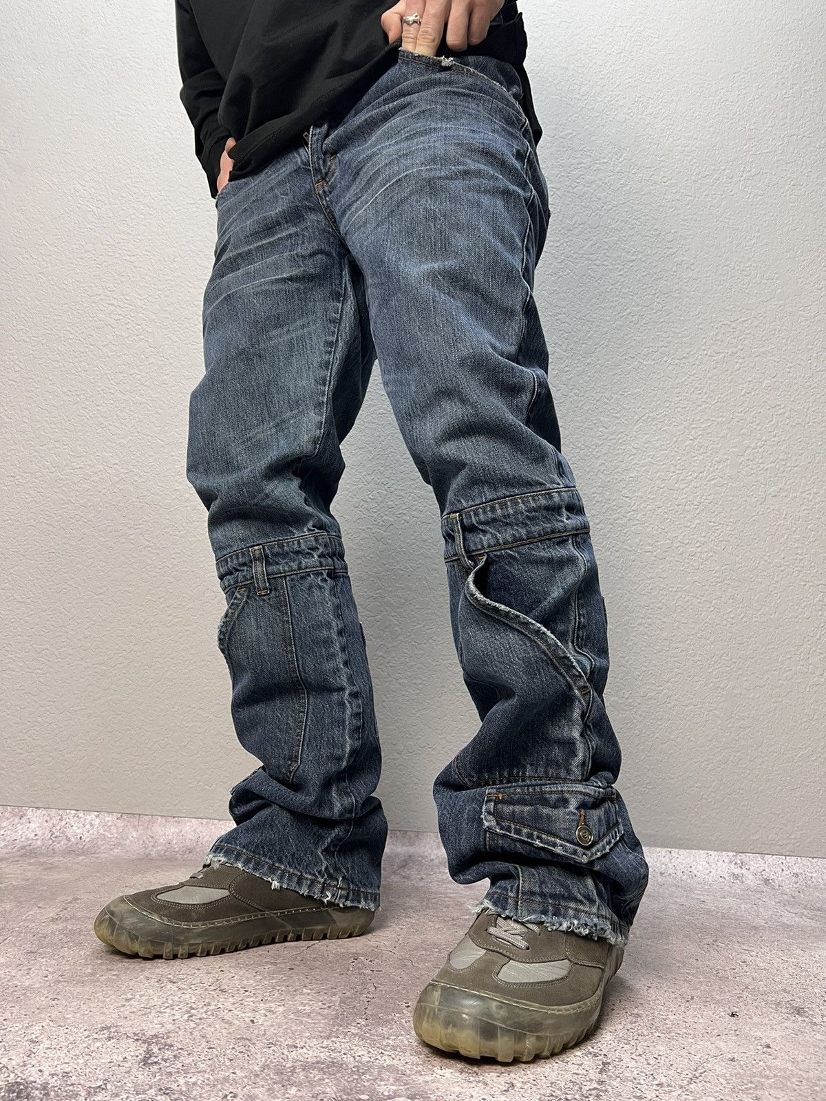 14th Addiction × Japanese Brand × Le Grande Bleu (L.G.B.) Junya Watanabe G Star Style Raw Bondage GOA Cargo Pants Size US 32 / EU 48 - 4 Thumbnail