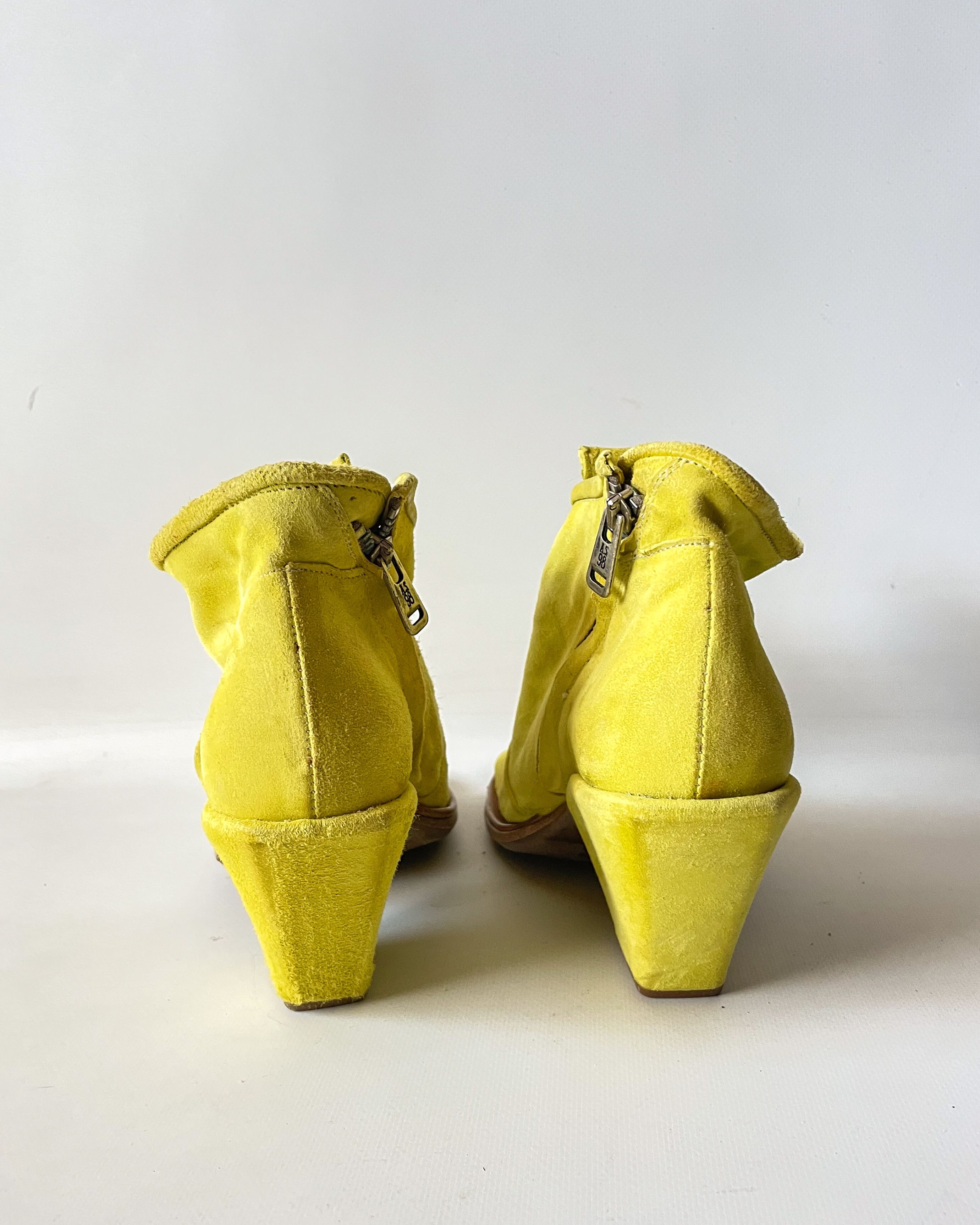 A.S.98 A.S.98 Yellow Suede Leather Sandals Size US 10 / IT 40 - 8 Thumbnail