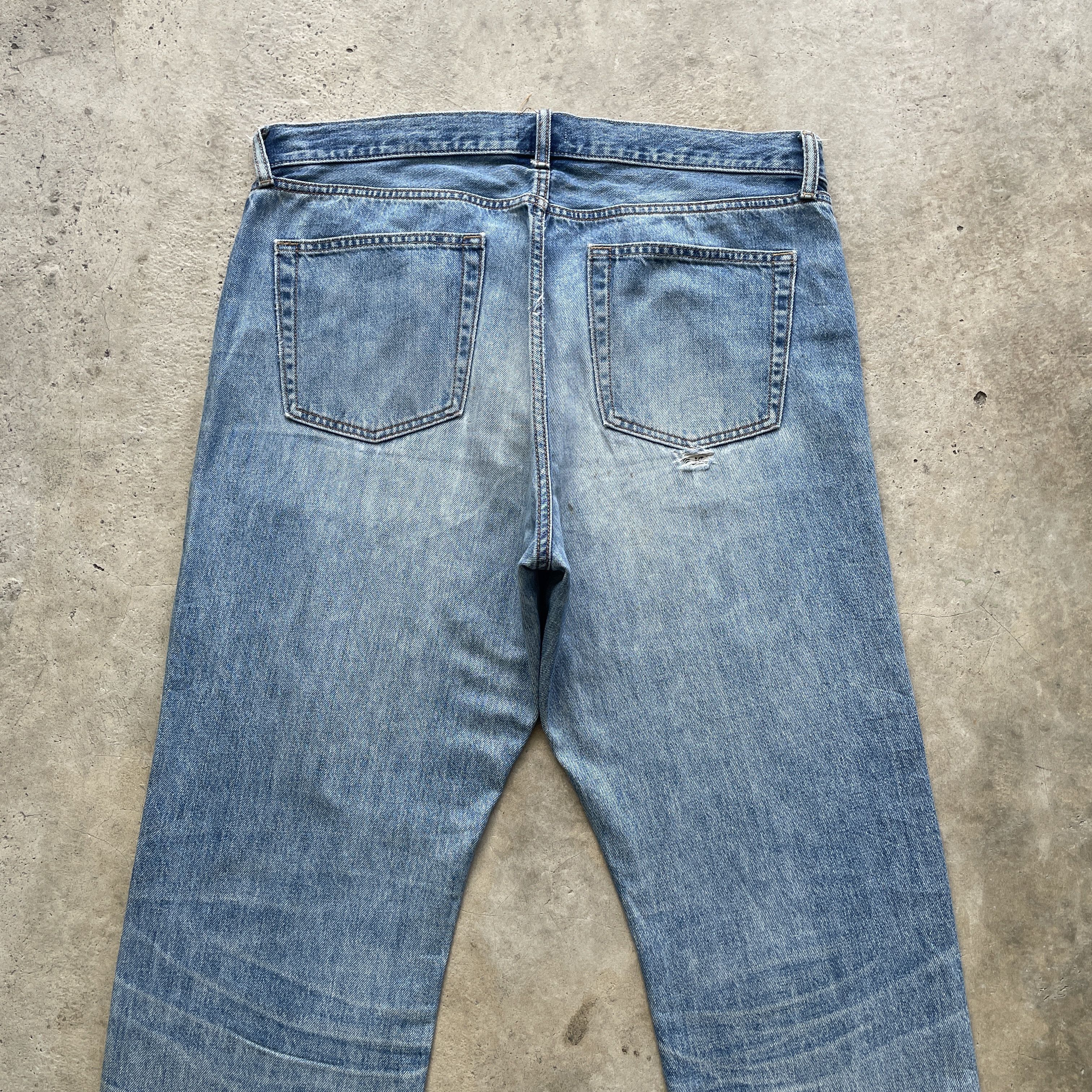 Japanese Brand VINTAGE JAPANESE FADED DENIM DISTRESSED JEANS PANTS W37 Size US 37 - 9 Thumbnail