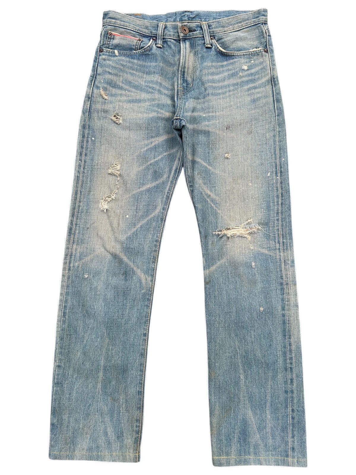 Kapital Vintage Edwin 505ZX Selvedge Buckle Back Distressed Denim Size US 32 / EU 48 - 2 Thumbnail