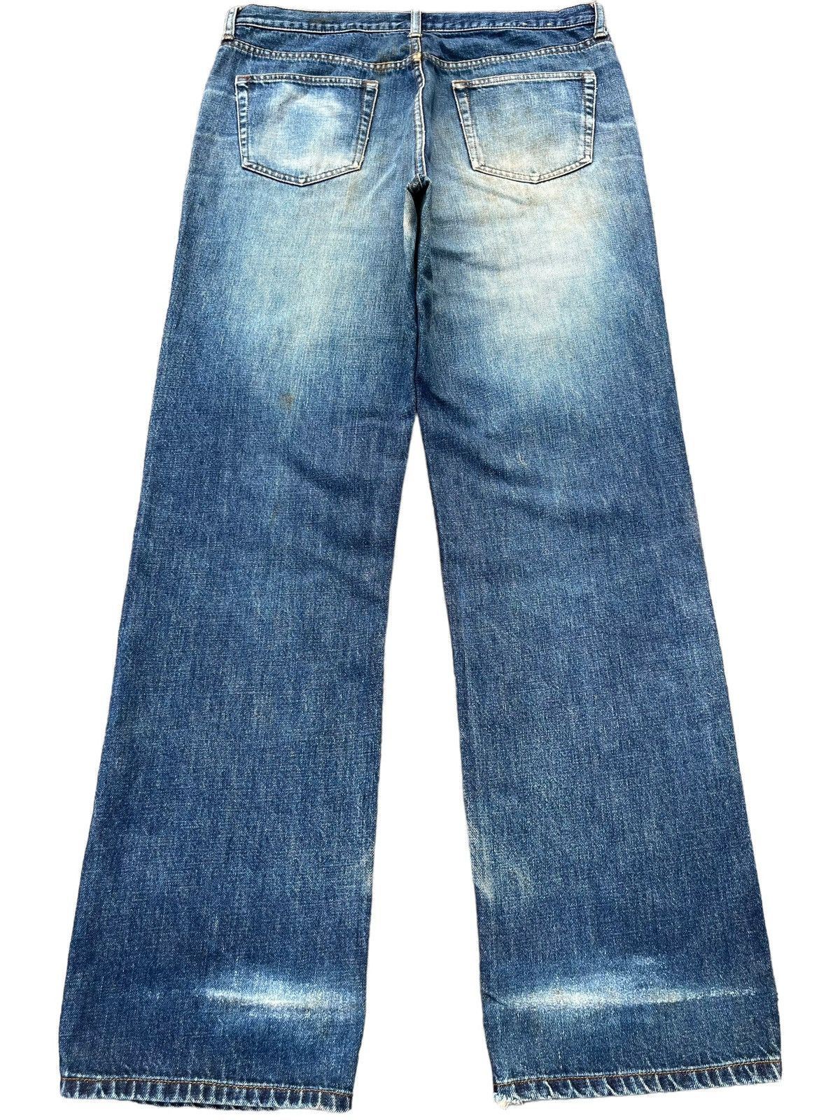 Japanese Brand × Johnbull Vintage Y2K Grunge Distressed Blue Faded Washed Loose Jeans Size US 34 / EU 50 - 2 Thumbnail