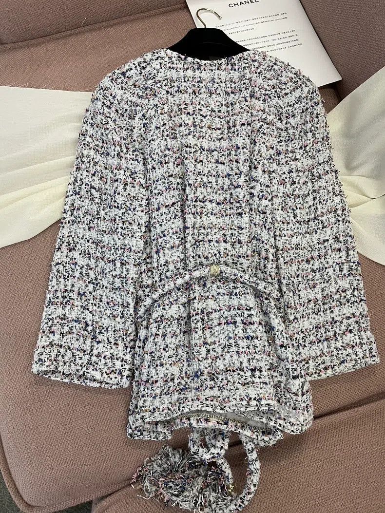Chanel Chanel Greek series lace-with tweed jacket Size XXS / US 00 / IT 34 - 3 Thumbnail