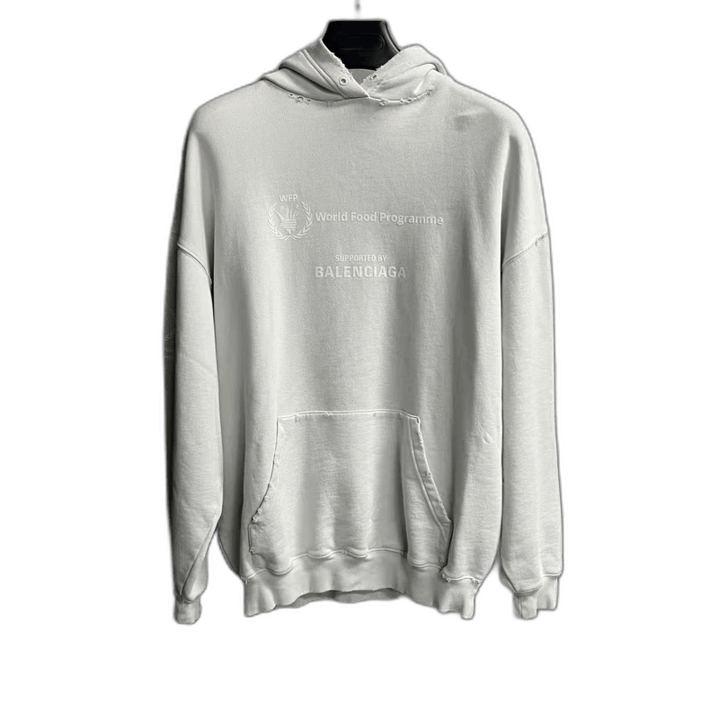 Balenciaga Balenciaga White Letter Print Hoodie Size US S / EU 44-46 / 1 - 1 Thumbnail