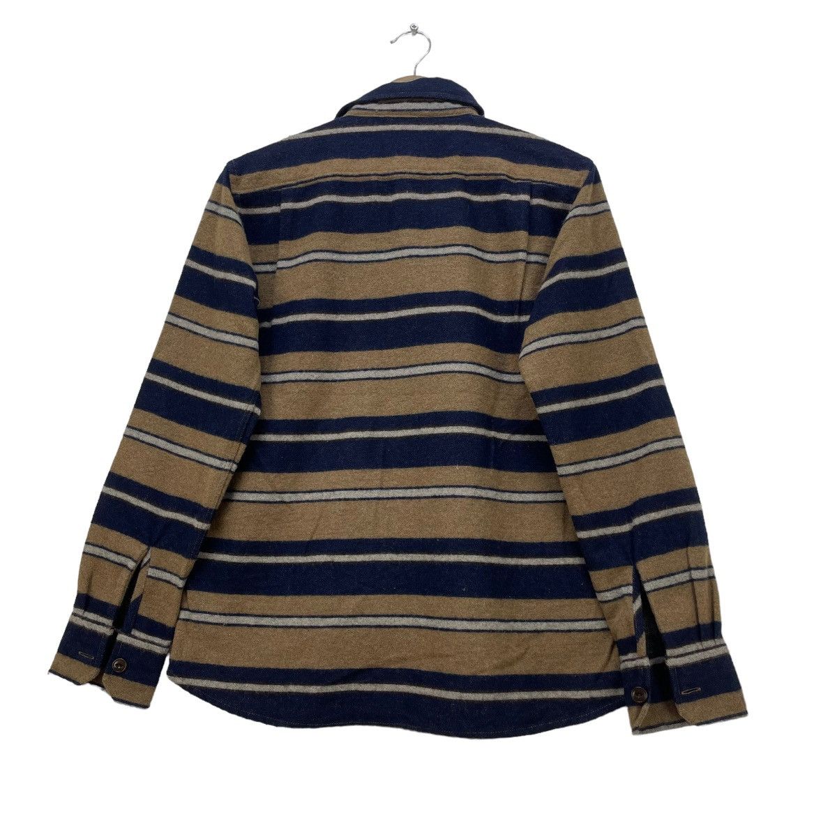 Beams Plus × Designer × Japanese Brand Japanese Brand Beams Stripe Long Sleeve Polo Shirt Size US S / EU 44-46 / 1 - 2 Thumbnail