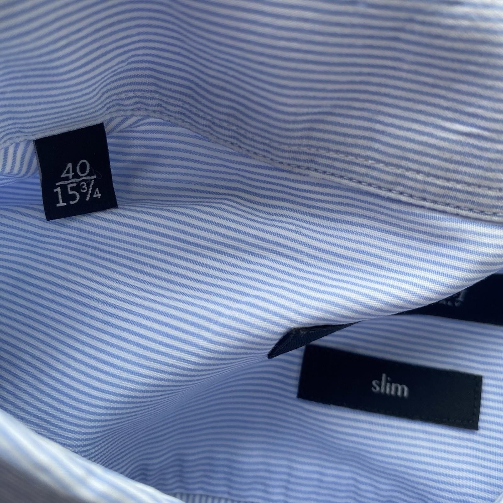 Gucci Gucci Embroidered Logo Pinstripe Button Up Shirt 40/15.75 Size US M / EU 48-50 / 2 - 9 Thumbnail