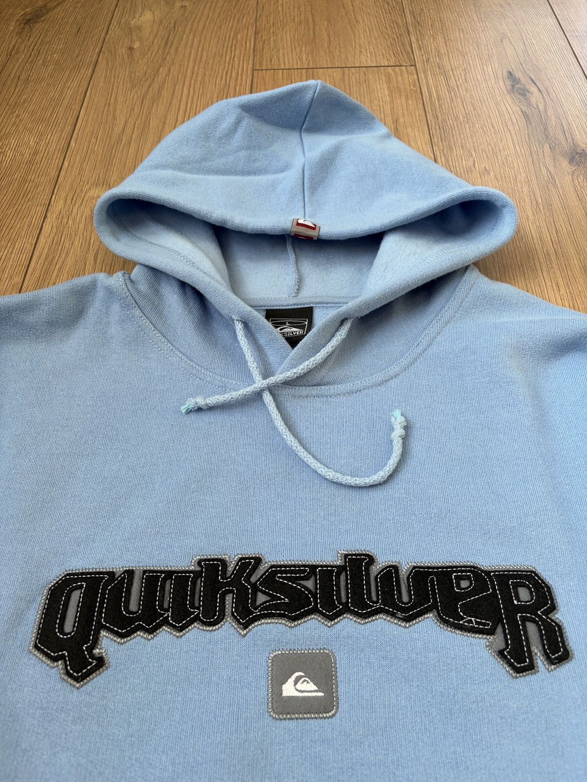 Quiksilver Quiksilver Vintage Sky Blue Big Logo Hoodie Size US L / EU 52-54 / 3 - 3 Thumbnail