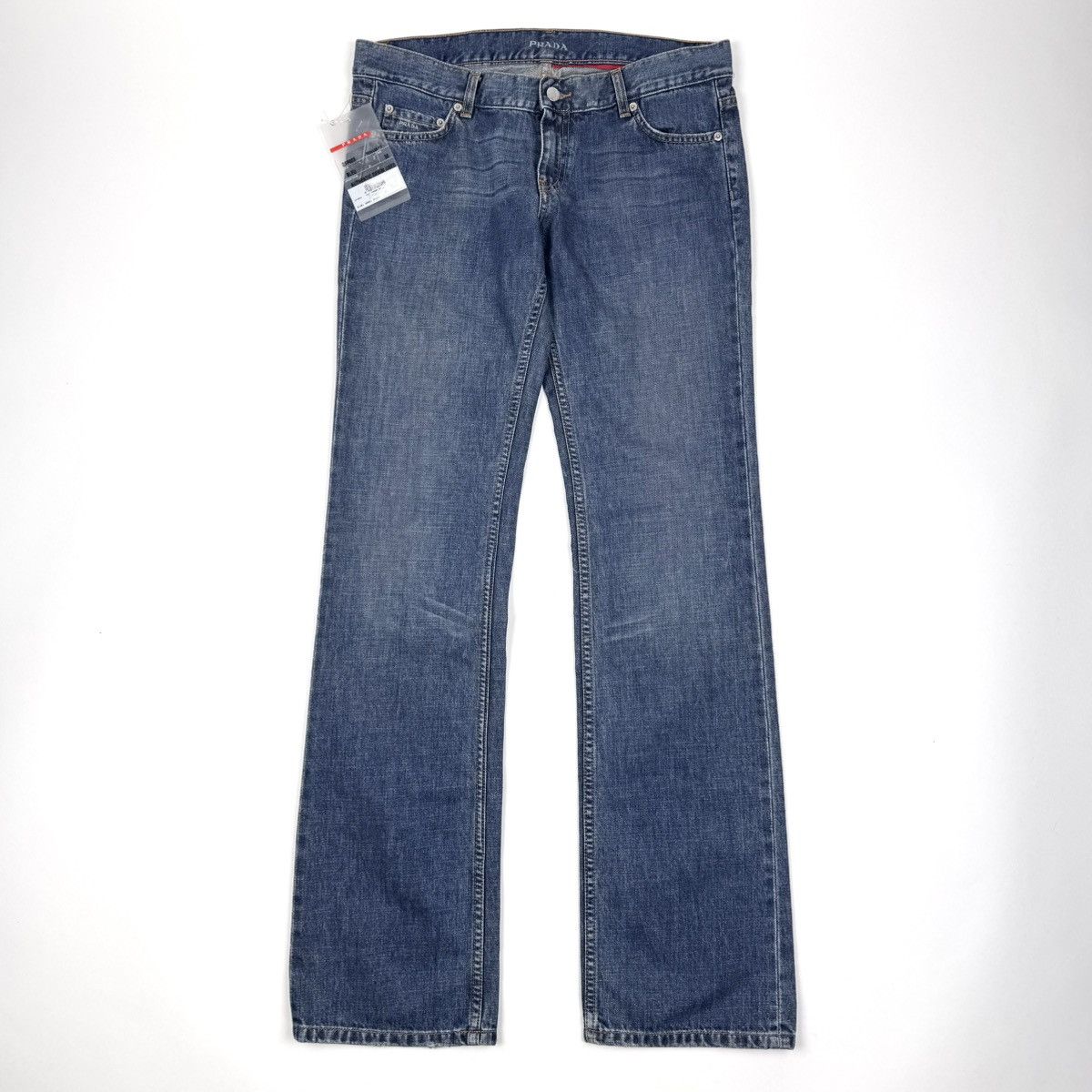 Prada Prada 2006 Blue Washed ”Regular Fit” Bootcut Jeans Size US 34 / EU 50 - 1 Thumbnail