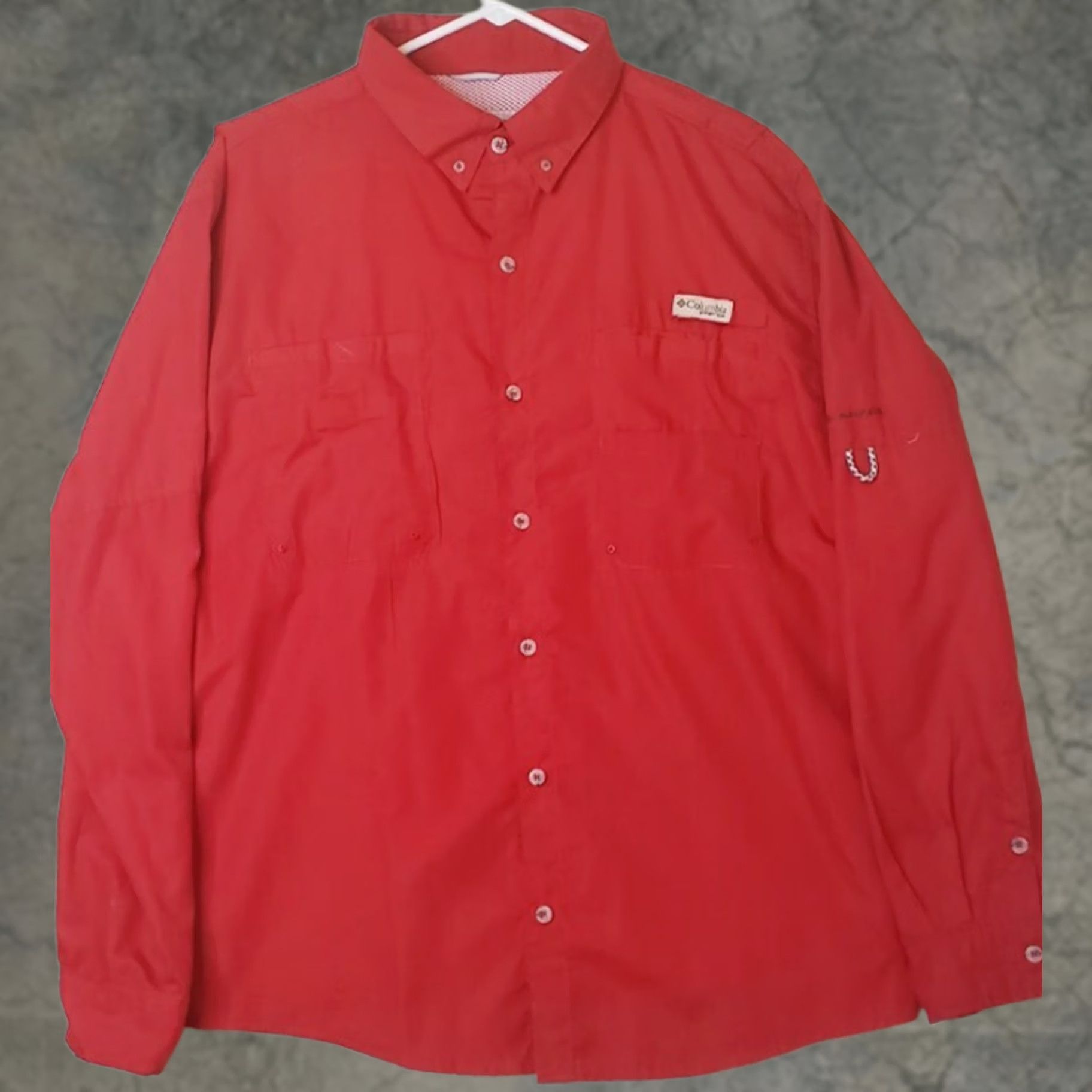 Vintage Columbia Omni-Shade Shirt Mens XL Red Vented Long Sleeve Outdoors Fishing Shirt Size US XL / EU 56 / 4 - 1 Thumbnail