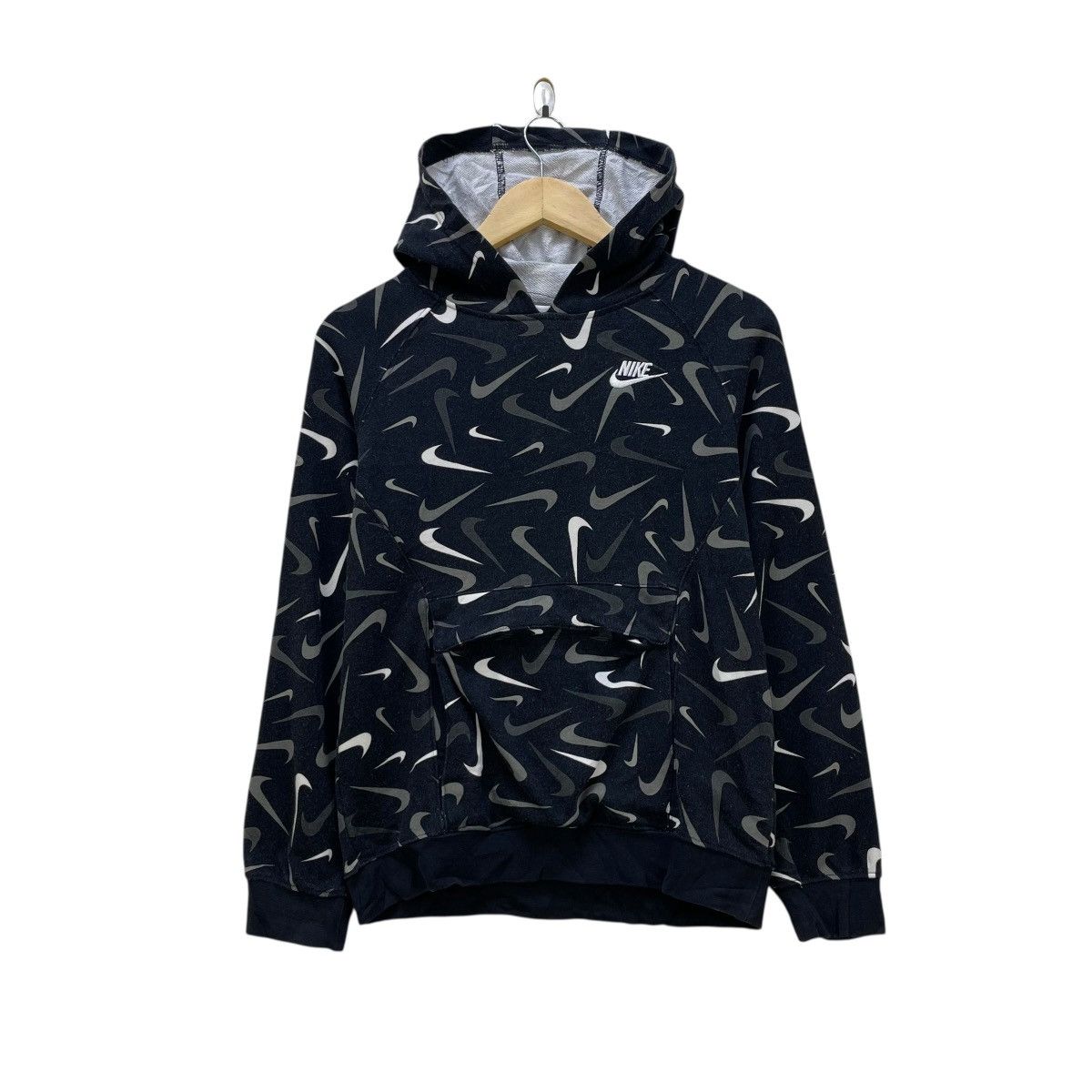 Nike 💥Nike Swoosh Fullprint Style Anorak Pullover Hooded Size M / US 6-8 / IT 42-44 - 1 Thumbnail