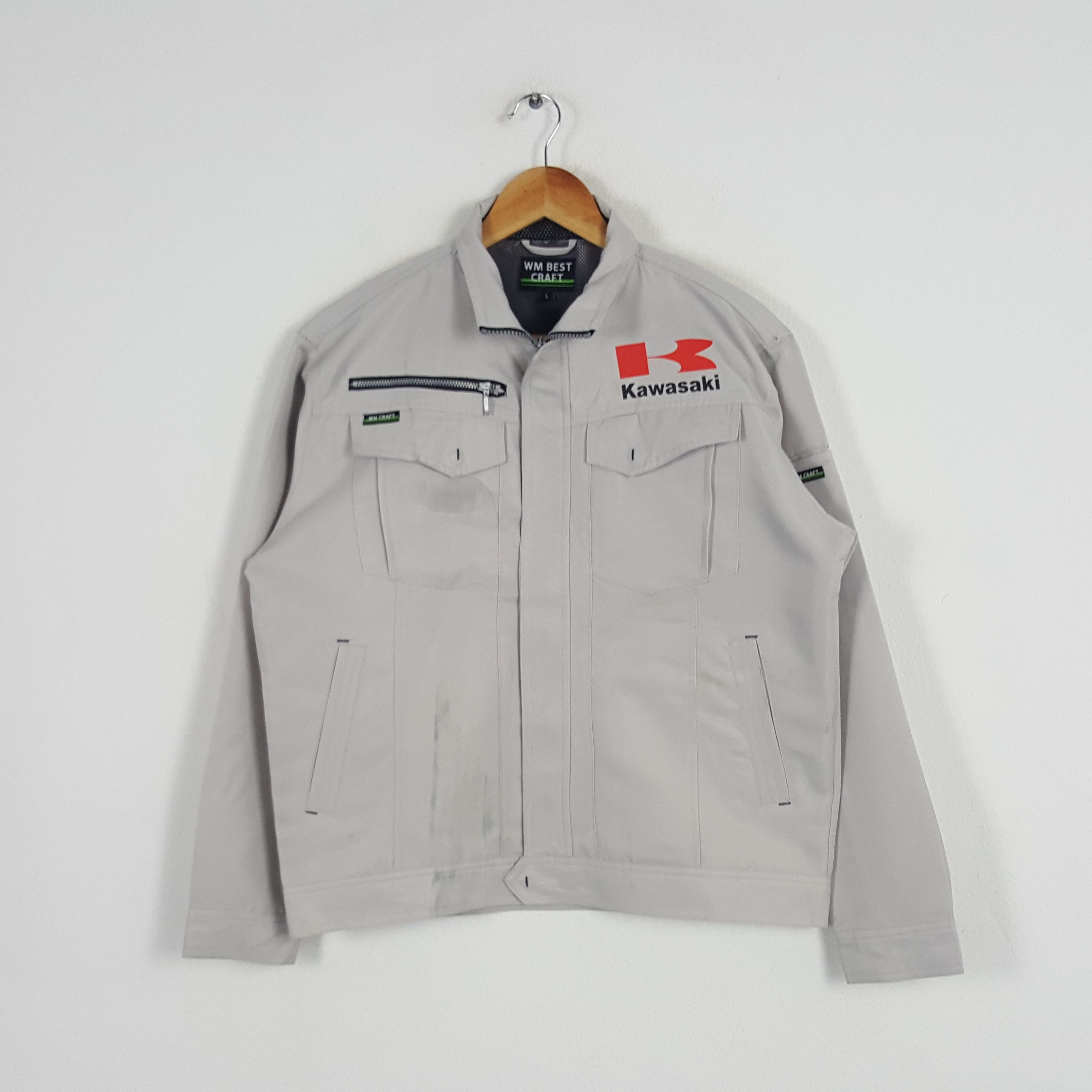 Japanese Brand × Vintage Vintage Kawasaki Japanese Motorsports Racing Custom Jacket Size US M / EU 48-50 / 2 - 1 Thumbnail