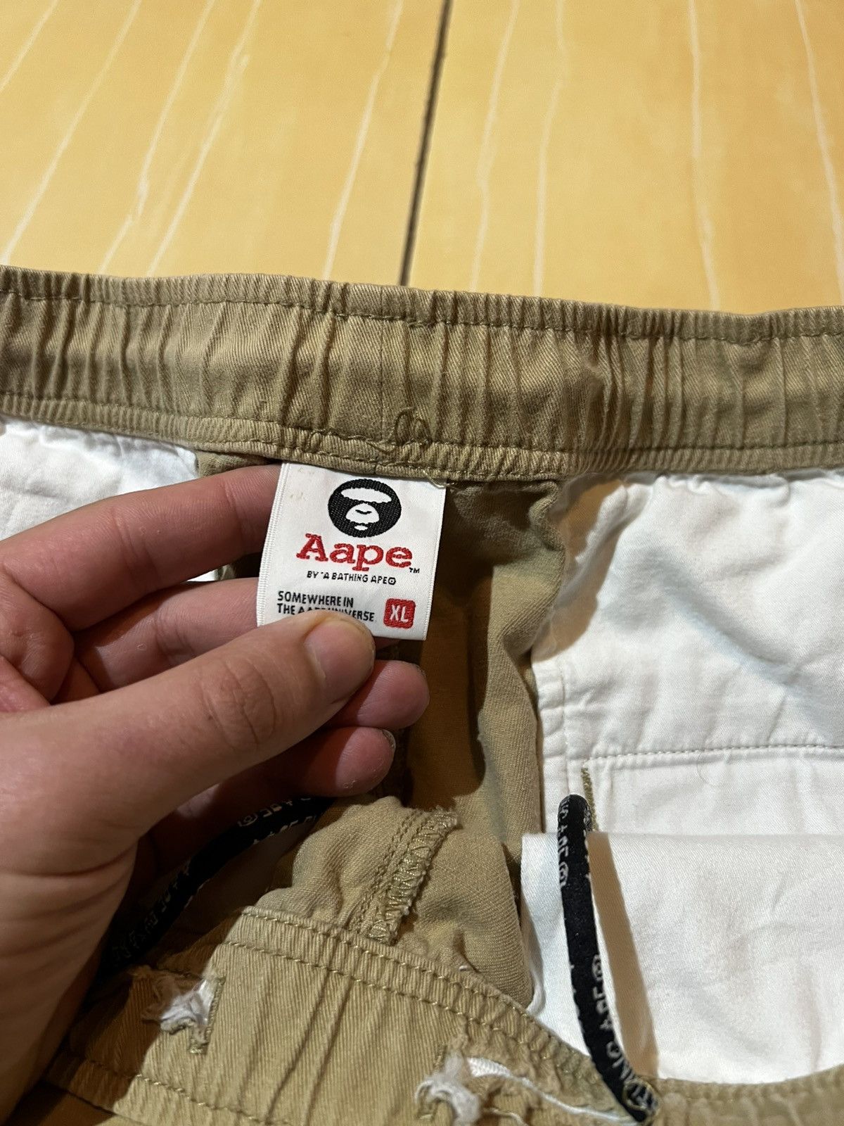 Aape AAPE by A Bathing Ape Short Khaki Cargo Size US 37 - 4 Thumbnail