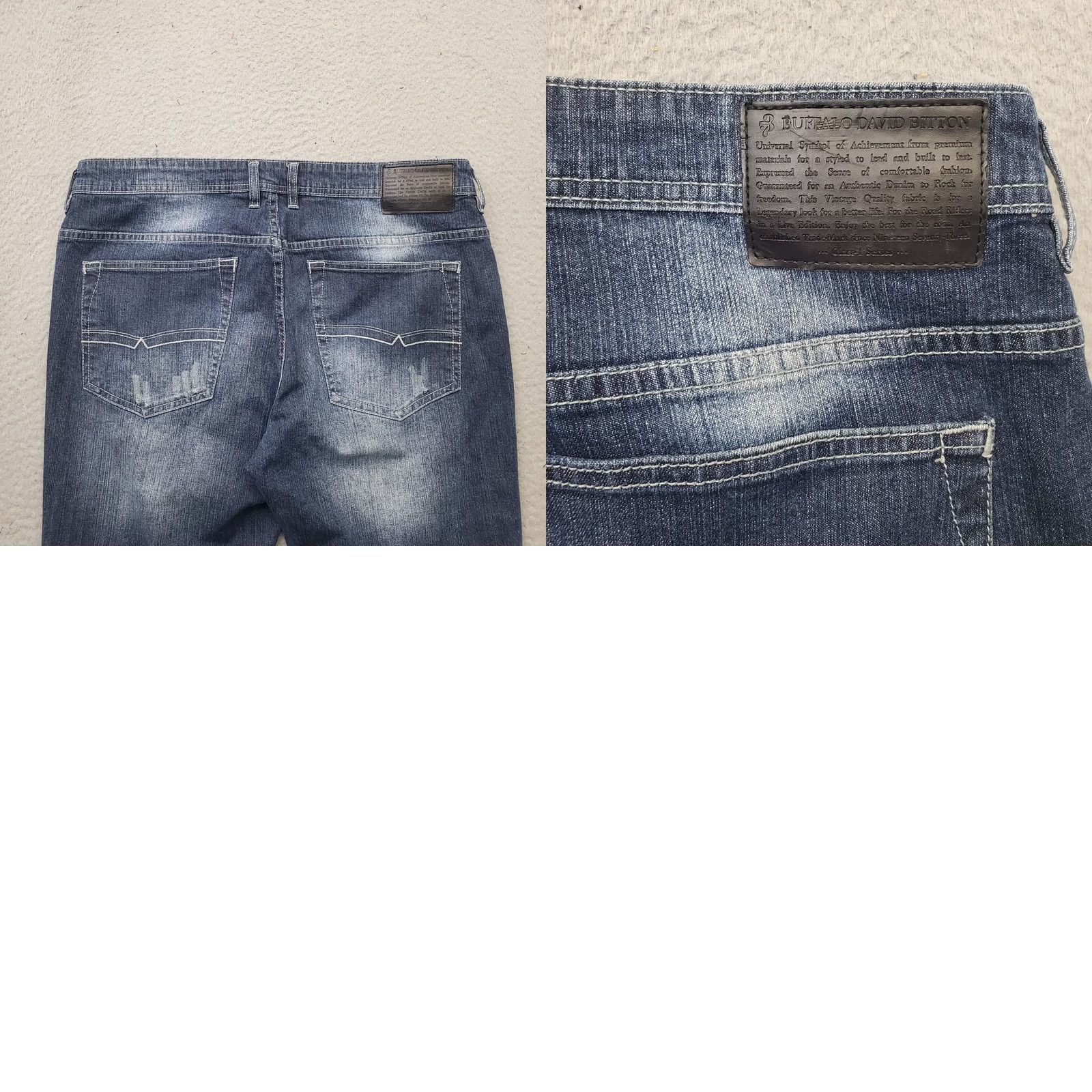 Buffalo David Bitton Buffalo David Bitton Jeans Mens 36 Blue Denim Faded Streetwear Straight Leg Mens Size 36 Blue Denim Straight Leg Jeans Size US 36 / EU 52 - 8 Thumbnail