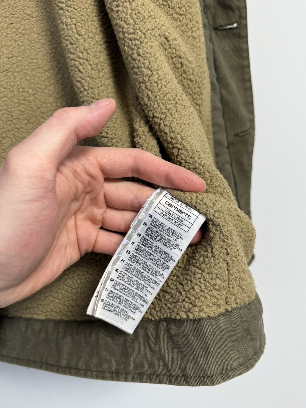 Carhartt Carhartt Men's Khaki Cotton Sheffield Jacket N-1 Style Size US S / EU 44-46 / 1 - 17 Thumbnail