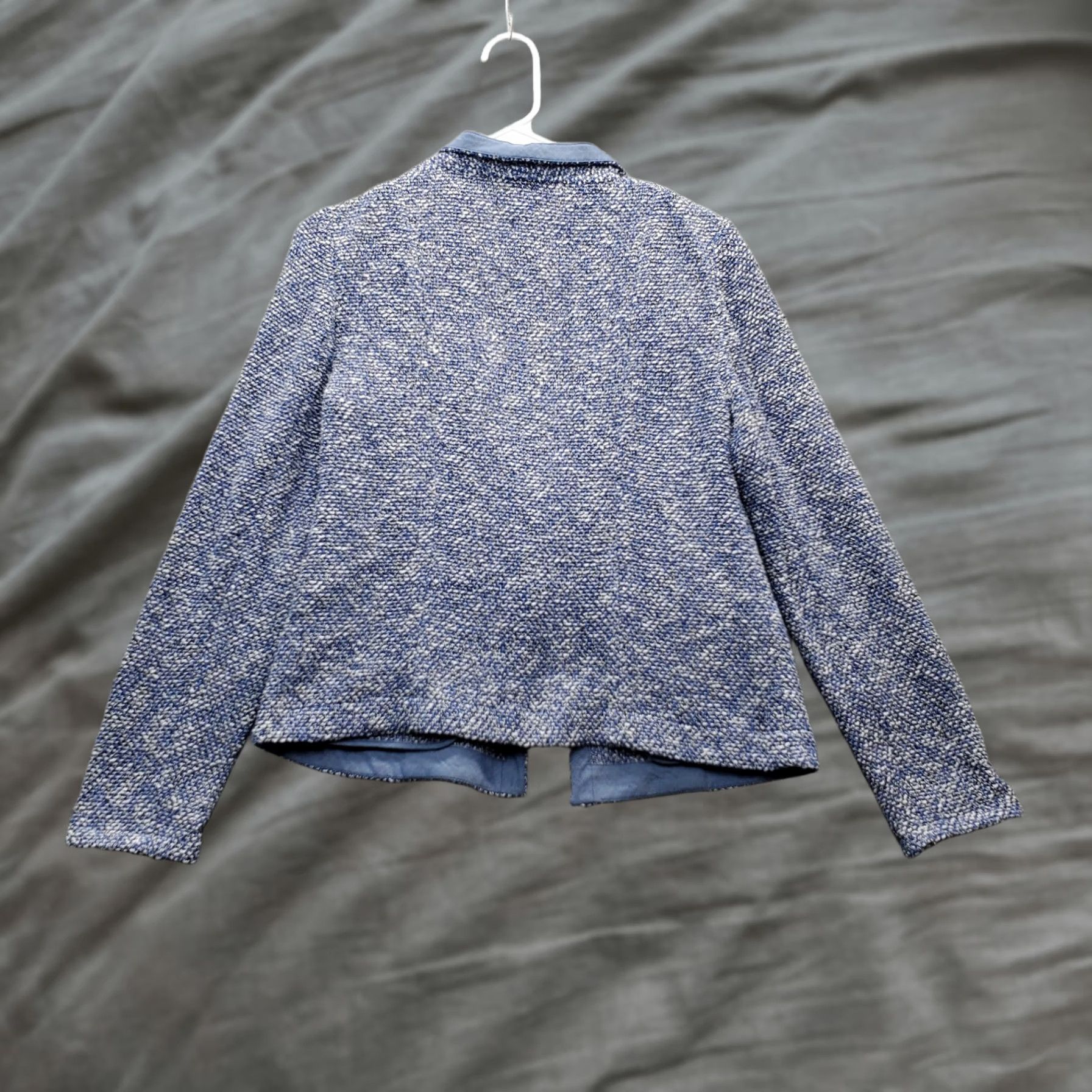Talbots Talbots Blazer Jacket Women XS Multi Textured Tweed Long Sleeve Open Drape Front: Womens Size XS Size XS / US 0-2 / IT 36-38 - 1 Thumbnail