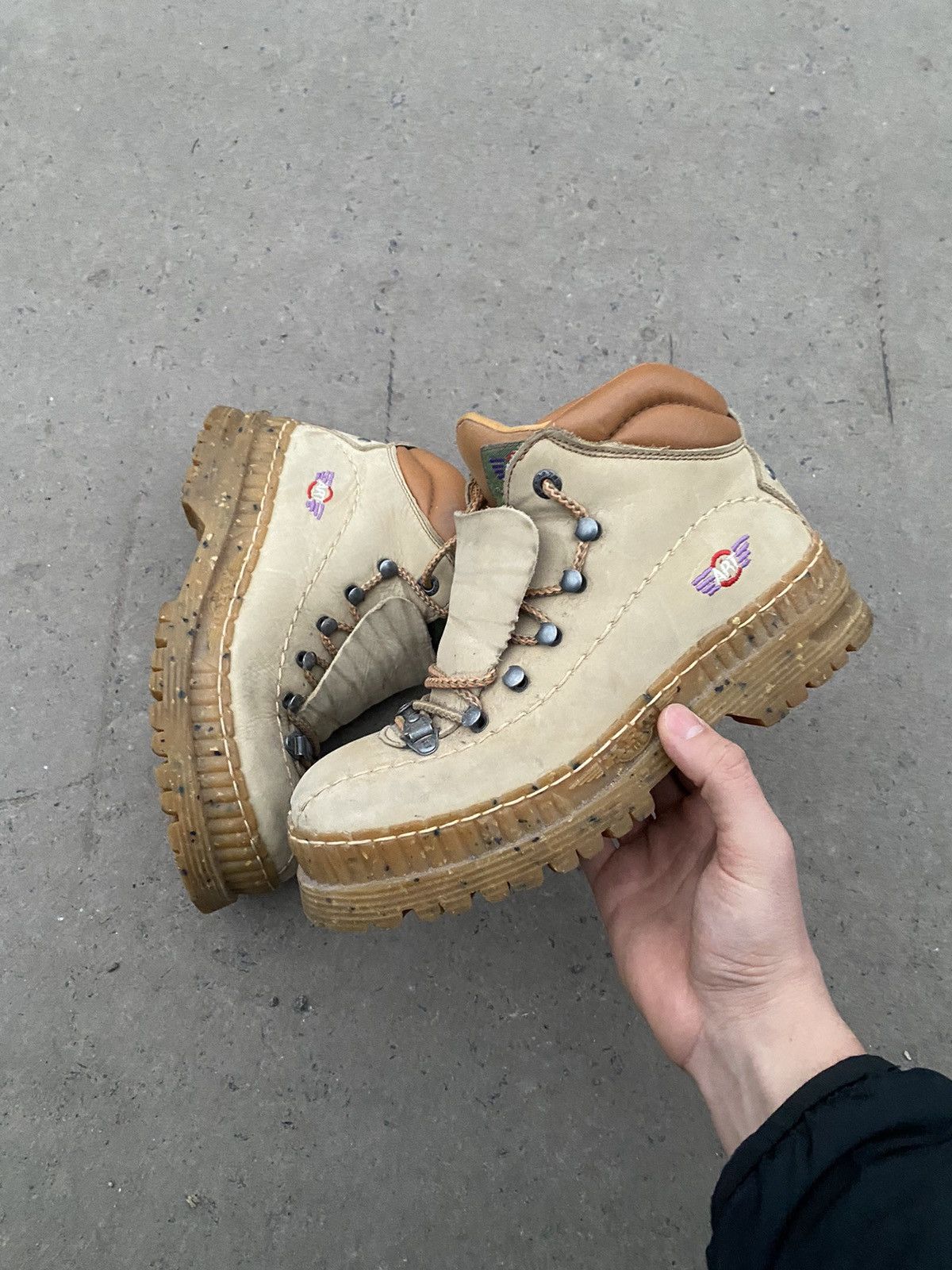 If Six Was Nine Vintage 2000s The Art Company Y2K Festival Platform Boots Size US 7 / EU 40 - 2 Thumbnail