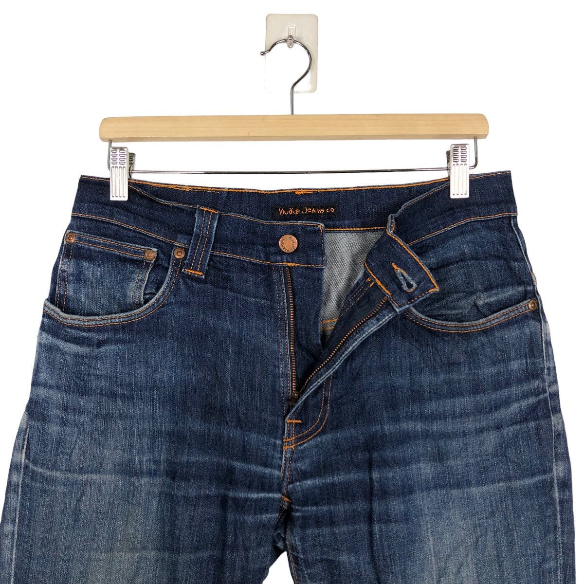 Japanese Brand 🔥Rare Skinny Cut Distressed Denim Jeans Nudie Japan Punk Size US 28 / EU 44 - 10 Thumbnail