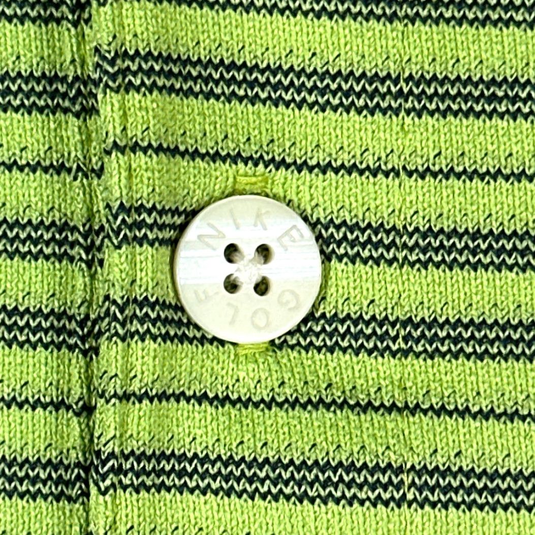 Nike Nike Golf Polo Shirt XL Adult Green Striped Dri-Fit Nike Golf, Short Sleeve, Button Closure, Collared, Polyester, Mens Size US XL / EU 56 / 4 - 5 Thumbnail