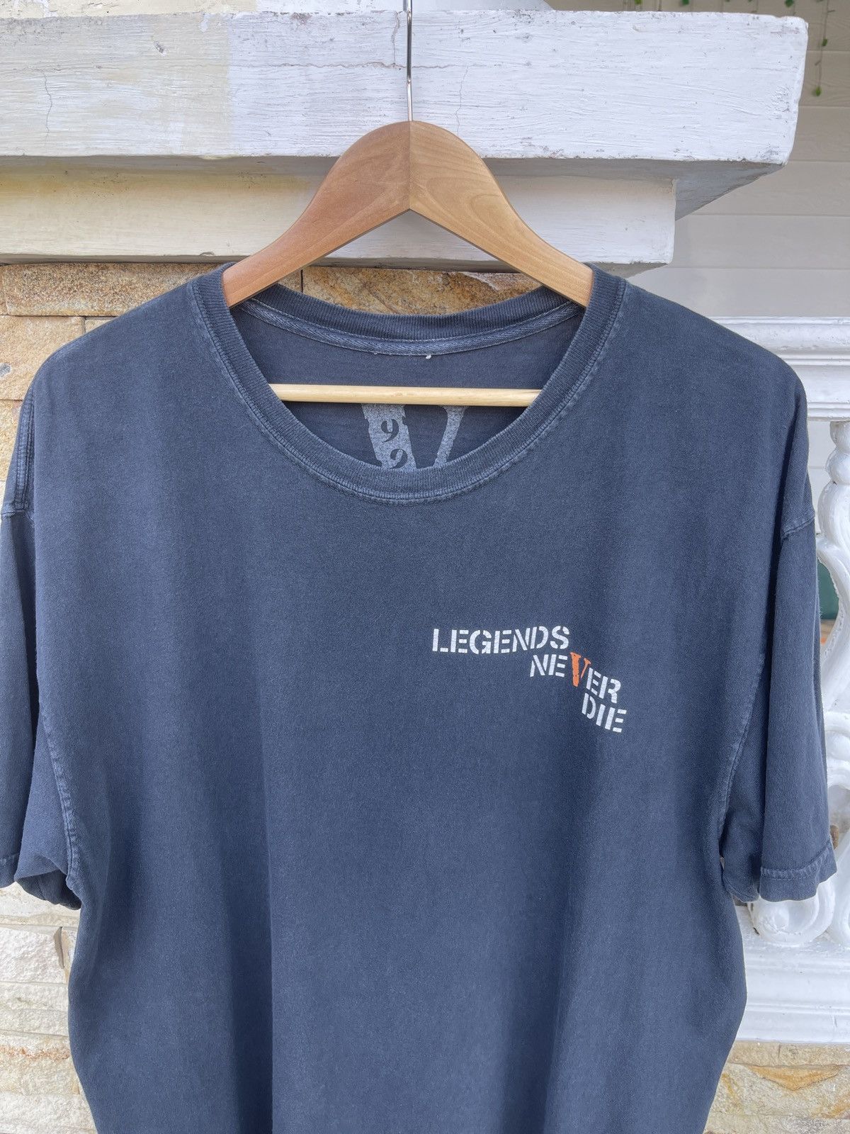 999 Club × Vlone Rare🔥Juice Wrld x Vlone 999 Sun Faded Black T-Shirt Size US XL / EU 56 / 4 - 3 Thumbnail