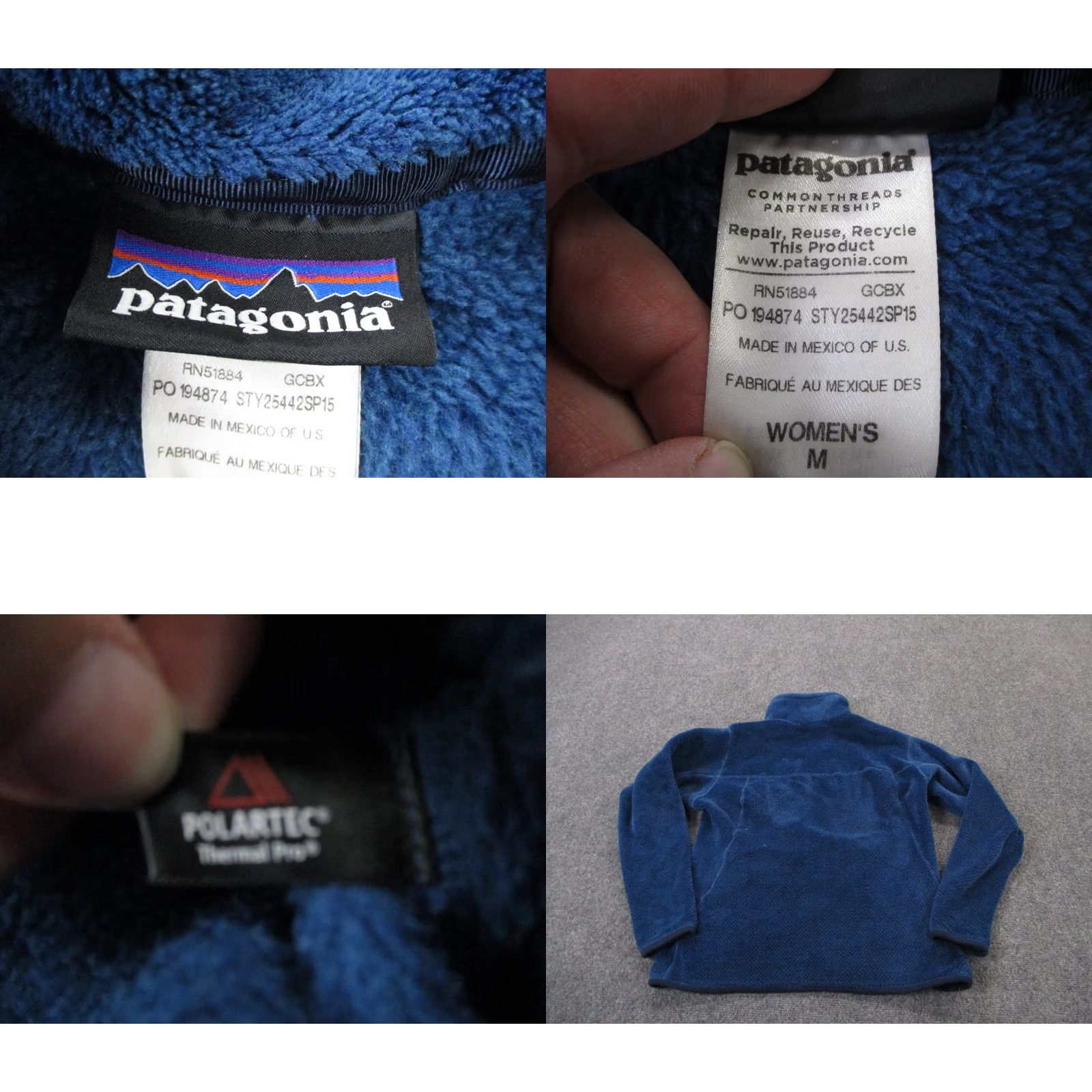 Patagonia Patagonia Jacket Women M Blue Polortec Snap T Fleece Fuzzy Outdoor 25442 Jacket Size M / US 6-8 / IT 42-44 - 8 Thumbnail