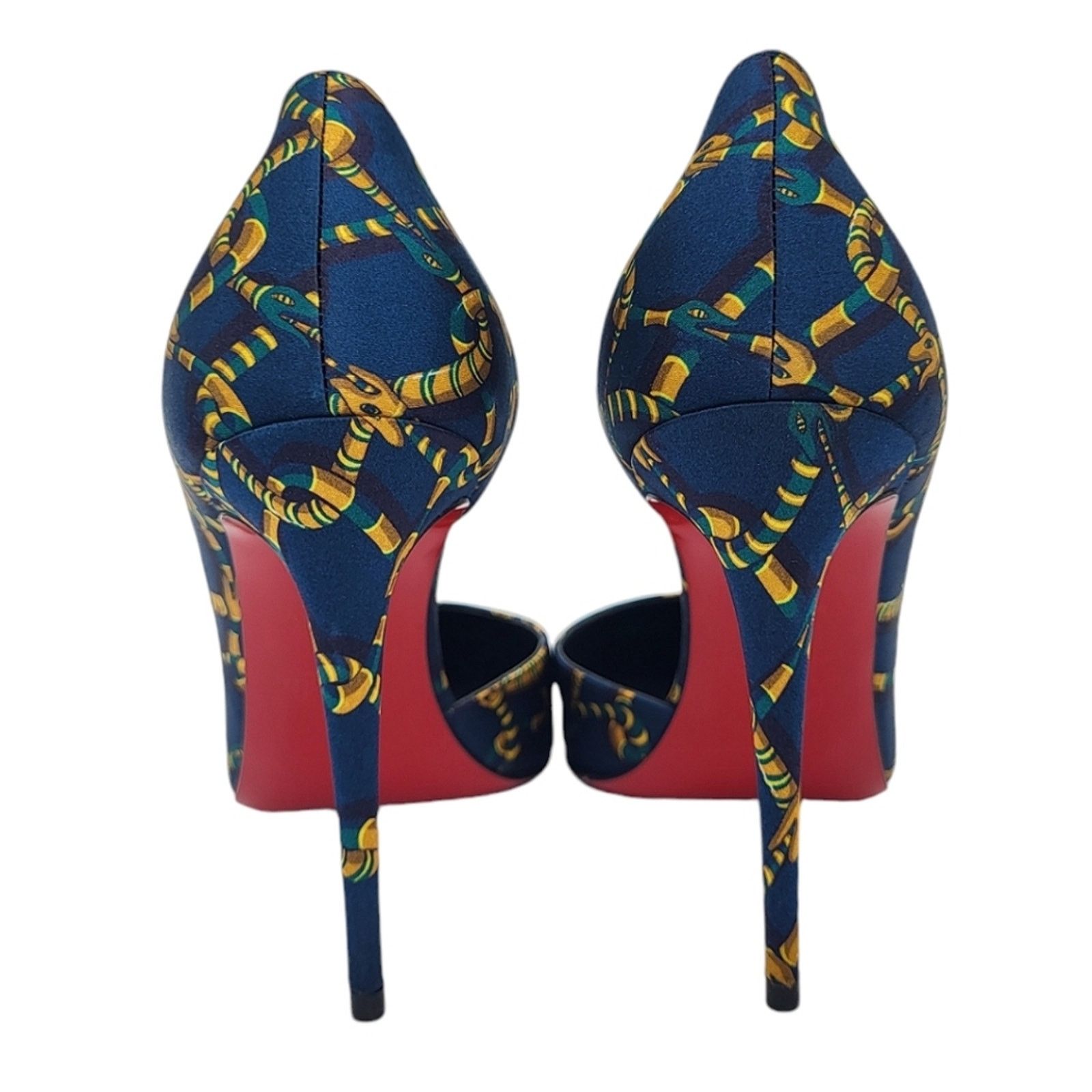 Christian Louboutin Christian Louboutin Iriza 100 Satin Pumps Chain Snake 36 Size US 6 / IT 36 - 10 Thumbnail