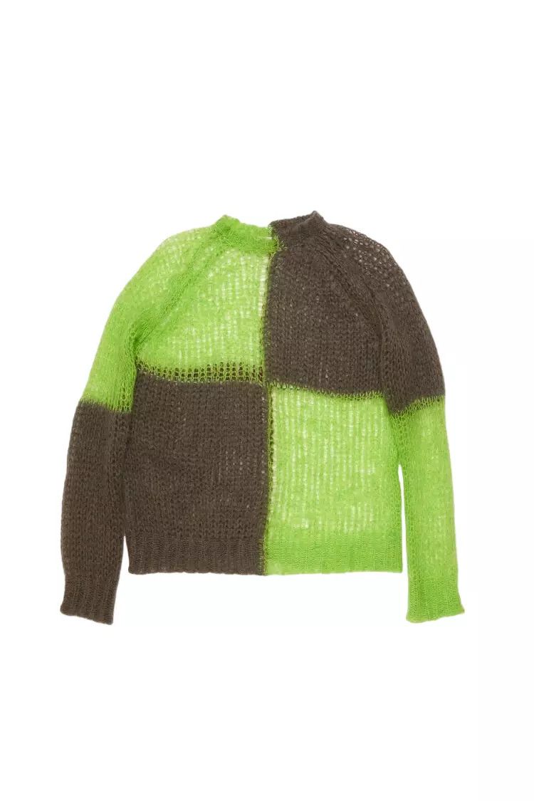ACNE STUDIOS Women's Green/Khaki Loose Mohair Sweater
