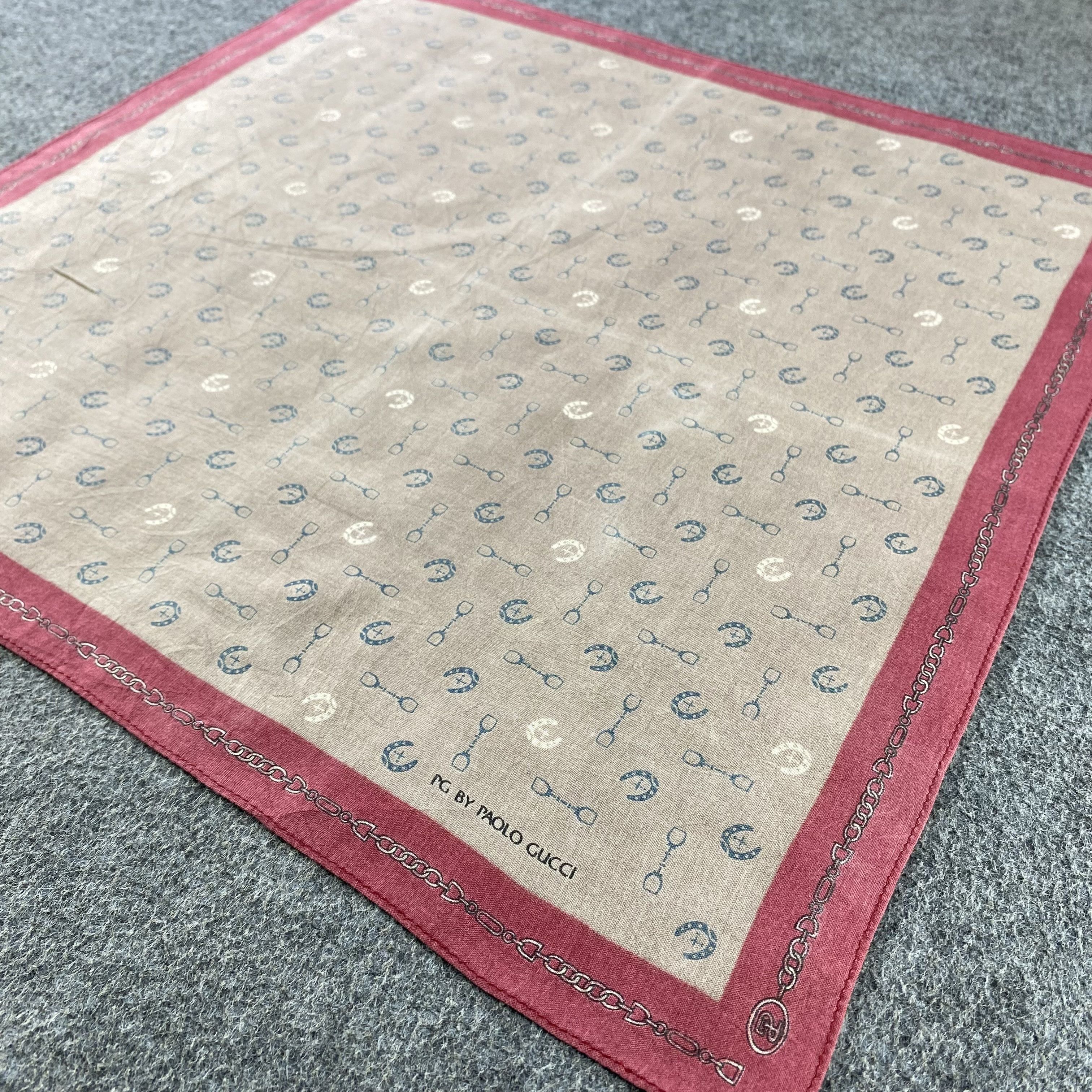 Paolo Gucci × Vintage Paolo Gucci Handkerchief/Neckerchief/Bandana HC735 Size ONE SIZE - 2 Thumbnail