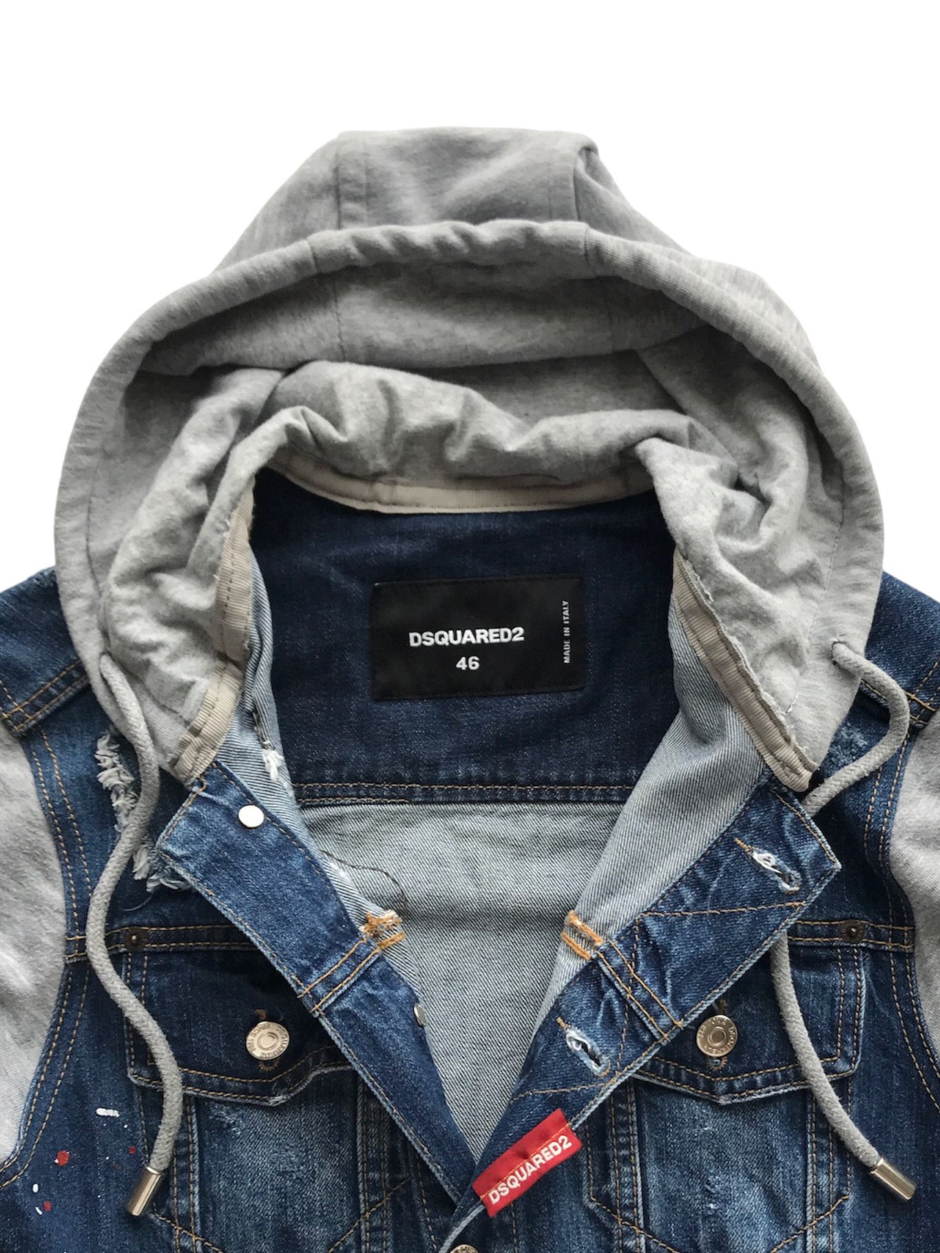 Dsquared2 DSQUARED2 DENIM & KNIT LIMED HOODED JACKET Size US S / EU 44-46 / 1 - 3 Thumbnail