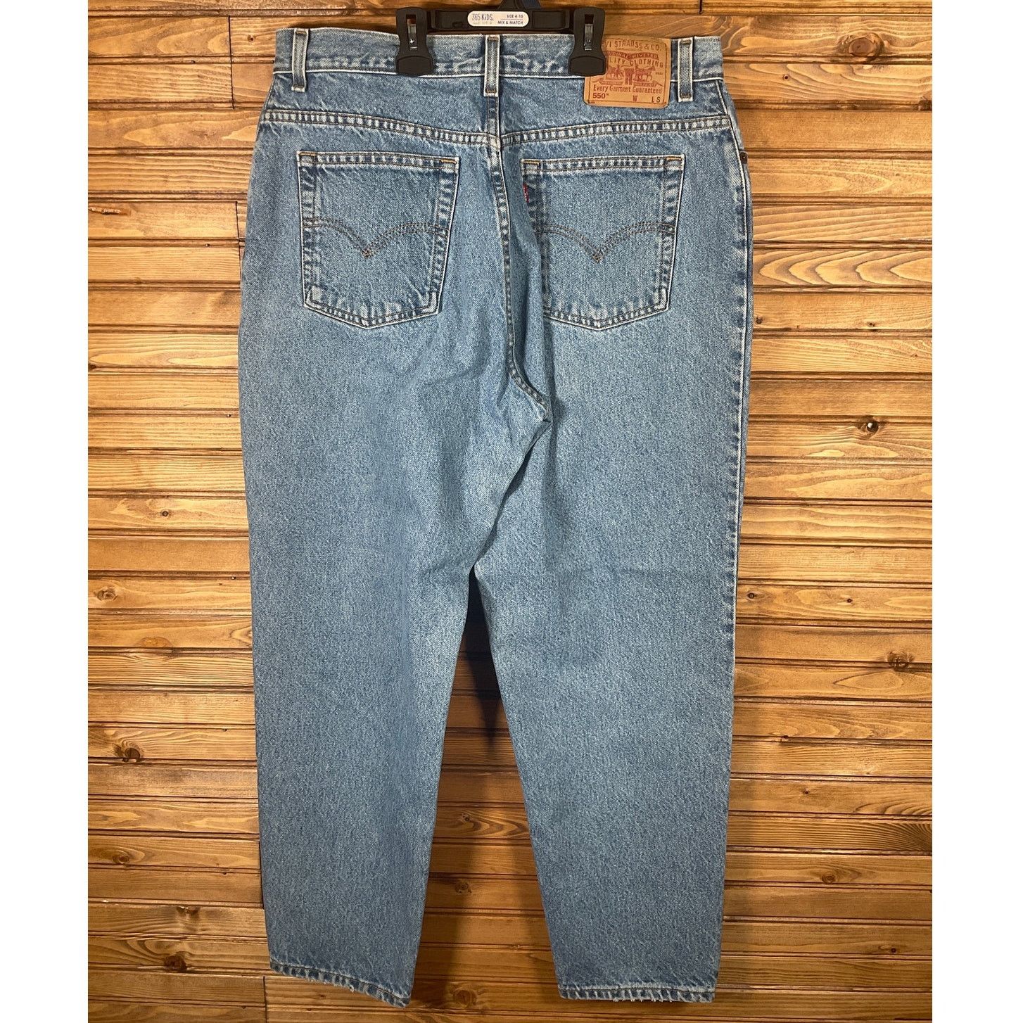 Levi's Vtg 90s Womens Levi's 550 Relaxed Fit Tapered Leg Sz 16 Moms Size 33" - 3 Thumbnail