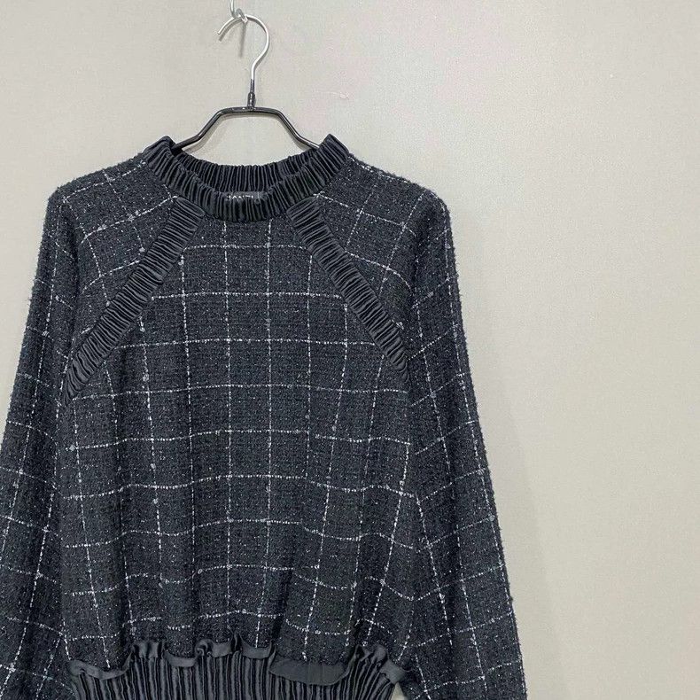 Chanel Chanel Tweed braided plaid long sleeves 2504-Nextarrow Size XXS / US 00 / IT 34 - 2 Thumbnail