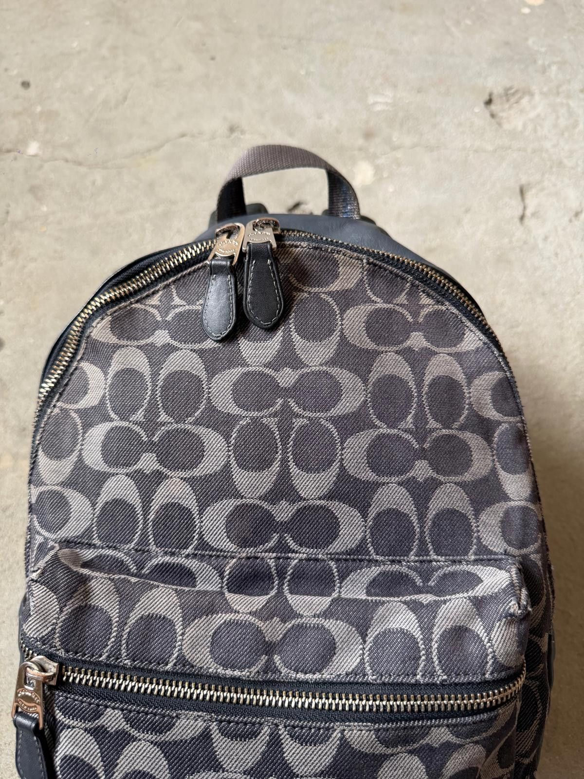 Coach Coach Signature Mini Charlie Denim Backpack Navy Size ONE SIZE - 3 Thumbnail