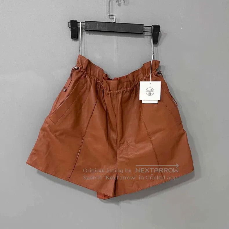 Hermes Hermes Calf Leather Shorts Size 25" / US 0 / IT 36 - 1 Thumbnail