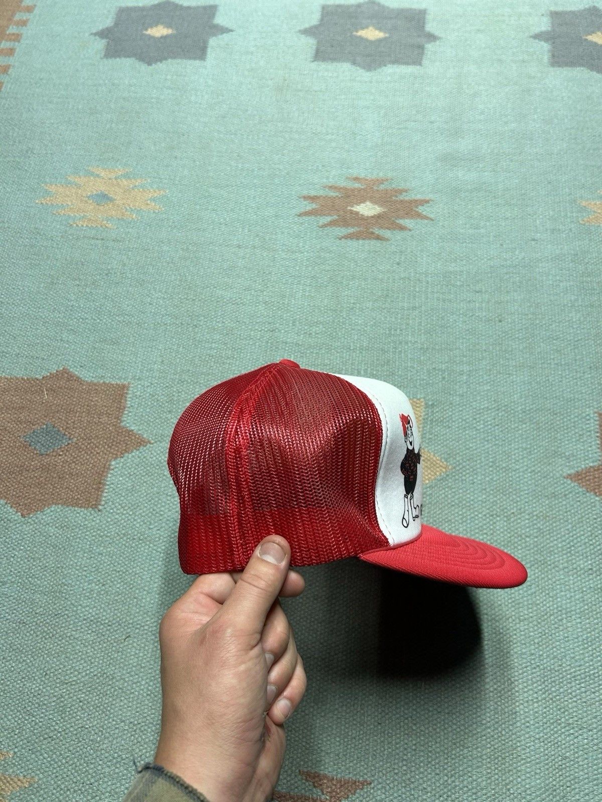 Vintage Vintage 90s trucker hat Big L lumberland Michigan red white Size ONE SIZE - 8 Thumbnail