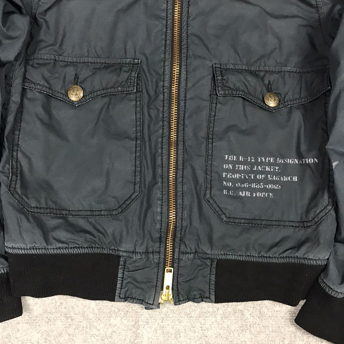 Japanese Brand BAGARCH JAPAN STYLE NAVY BOMBER JACKET Size US M / EU 48-50 / 2 - 3 Thumbnail