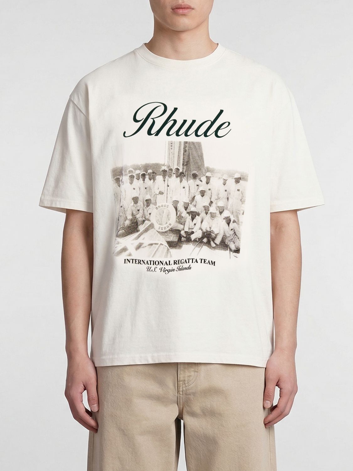 Rhude Rhude T-Shirt Men White Size US S / EU 44-46 / 1 - 1 Thumbnail