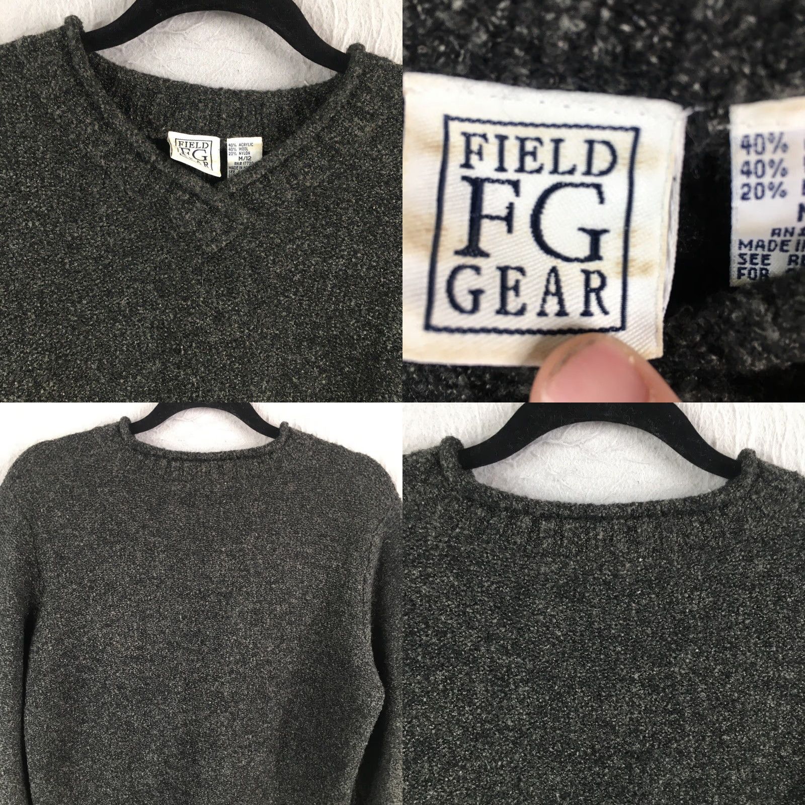 Vintage VINTAGE Field Gear Sweater Women 12 Gray Marbled Wool Blend Boucle Pullover Knit 91642 Women Size XL / US 12-14 / IT 48-50 - 8 Thumbnail