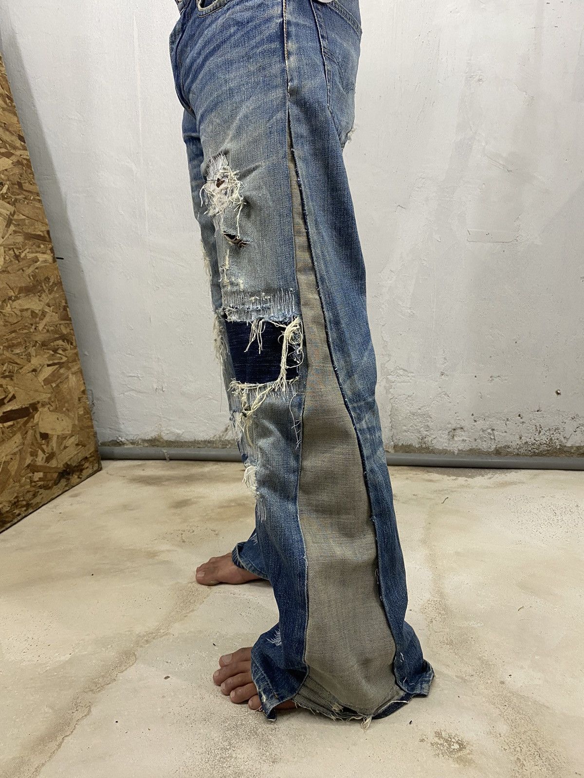 If Six Was Nine × Kapital × Levi's Vintage Flare Levis 502 Wide Legs Distressed Undercover Size US 34 / EU 50 - 18 Thumbnail
