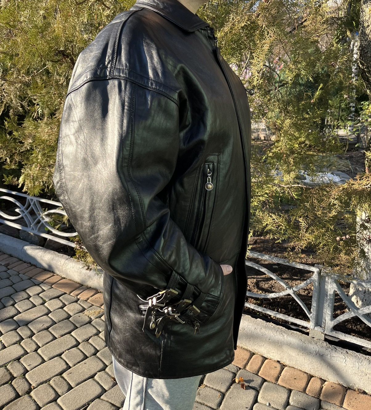 Versace GIANNI VERSACE 1992s LEATHER JACKET VERY RARE Size US XL / EU 56 / 4 - 4 Thumbnail