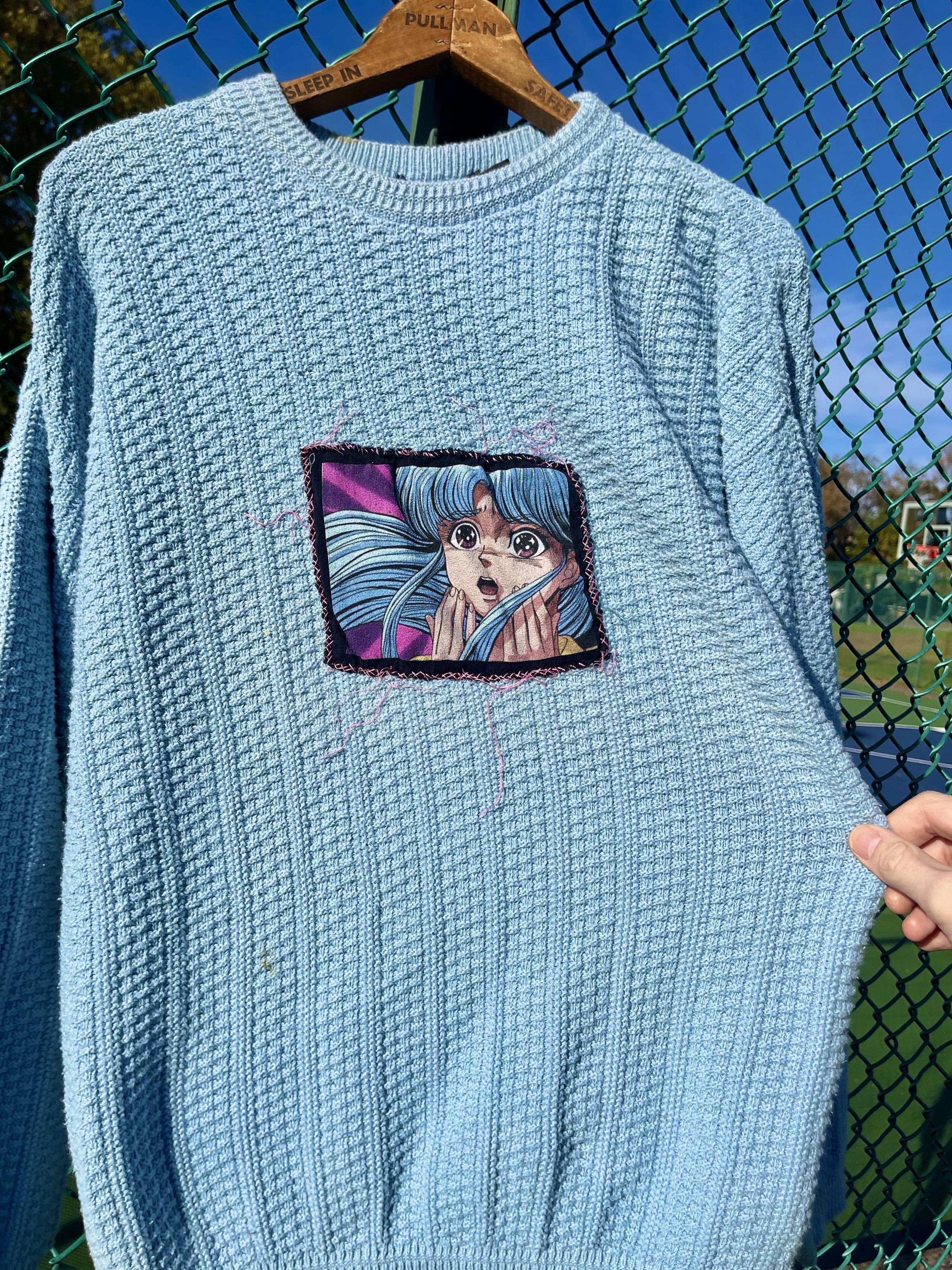 Anime × Japanese Brand Vintage Anime Sweater | Cut & Sew Custom Size US L / EU 52-54 / 3 - 4 Thumbnail