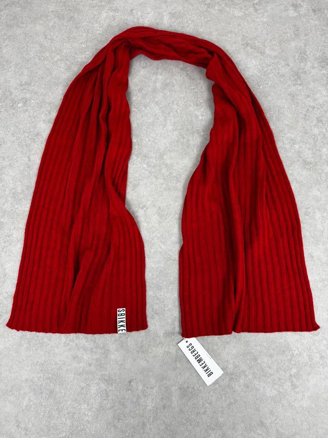 Dirk Bikkembergs 2000s Bikkembergs Red Wool Scarf Size ONE SIZE - 2 Thumbnail
